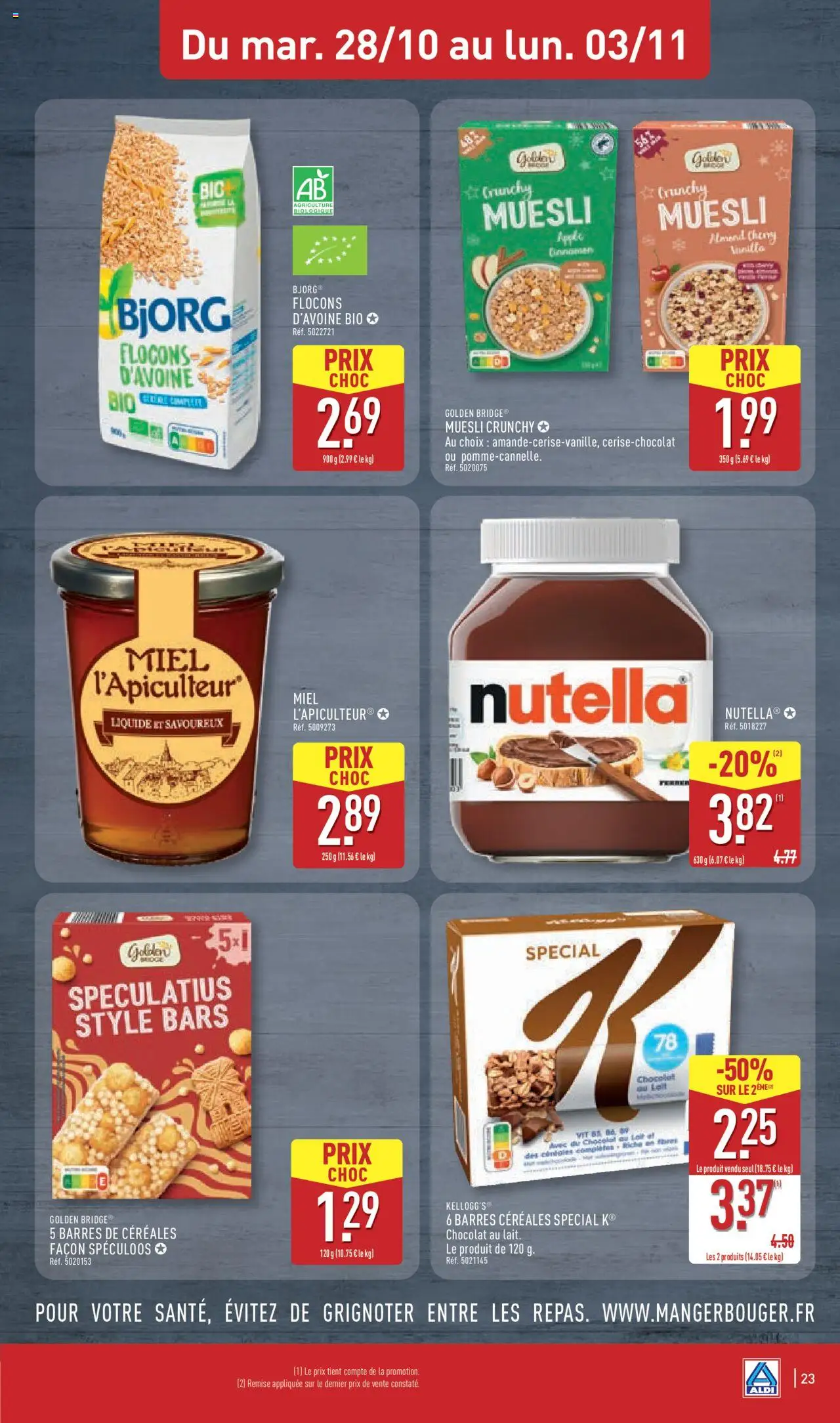 {H1} | Page: 27 | Produits: Flocons, Flocons d’avoine, Spéculoos, Lait