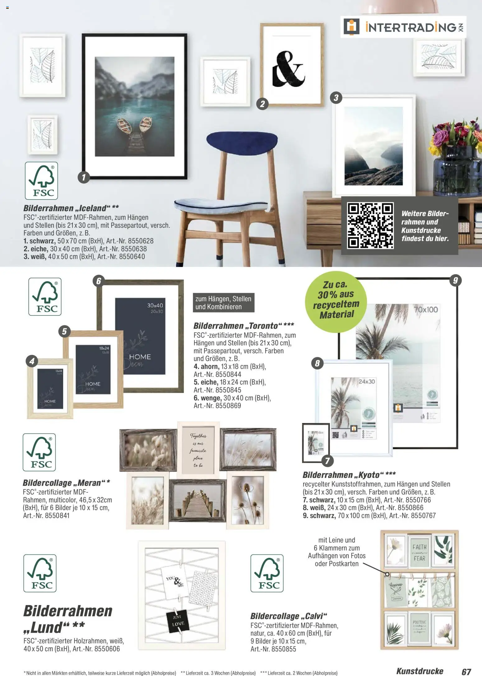 Toom Baumarkt  Wohnen & Haushalt 2026 – gültig ab 01.01.2026 | Seite: 67 | Produkte: Bilder, Bilderrahmen