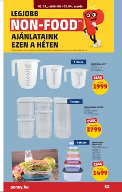 FRISSENTARTÓ DOBOZ SZETT*, színes tetővel, anyaga: polypropylene, tartalma: 1 db 225 ml, 1 db 375 ml, 1 db 650 ml, 1 db 1125 ml, 1 db 1900 ml, 1 db 3200 ml - amely érvényes a következő dátumtól: 29.01.2026 | Oldal: 36