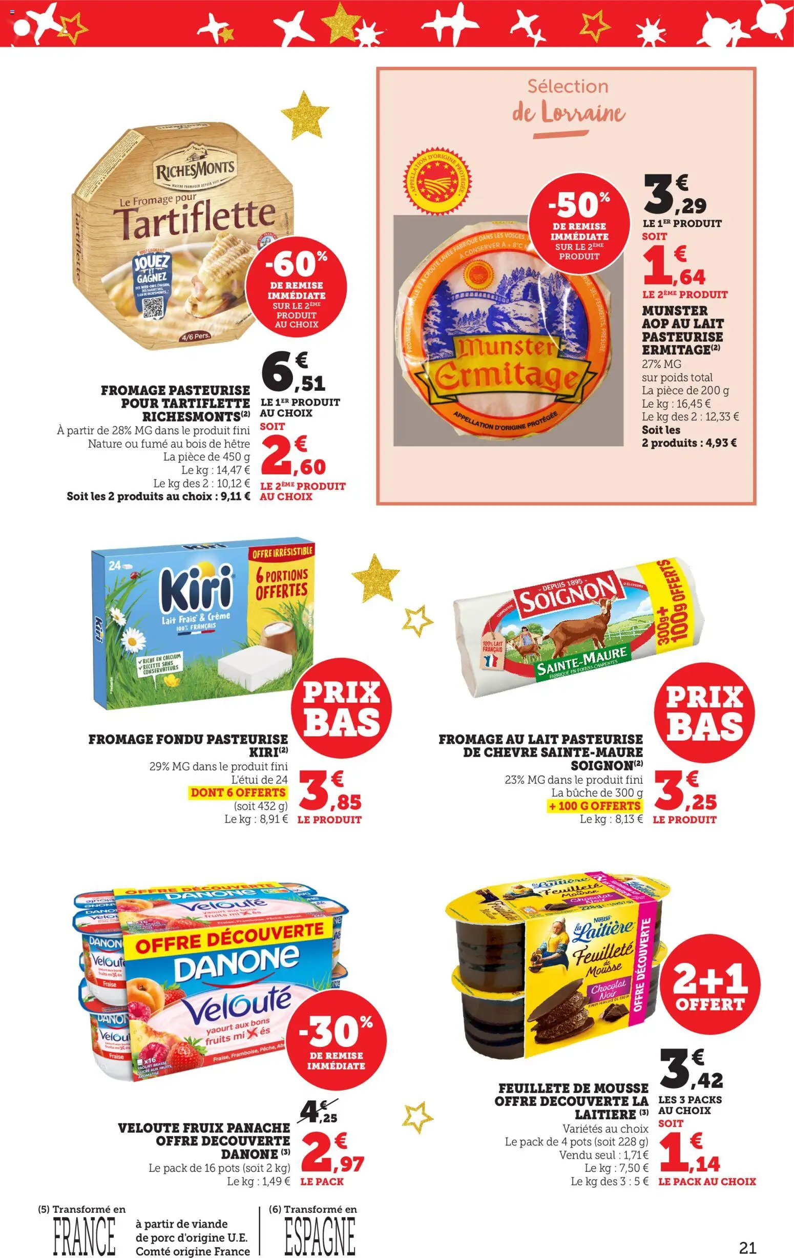 {H1} | Page: 22 | Produits: Yaourt, Viande, Porc, Crème