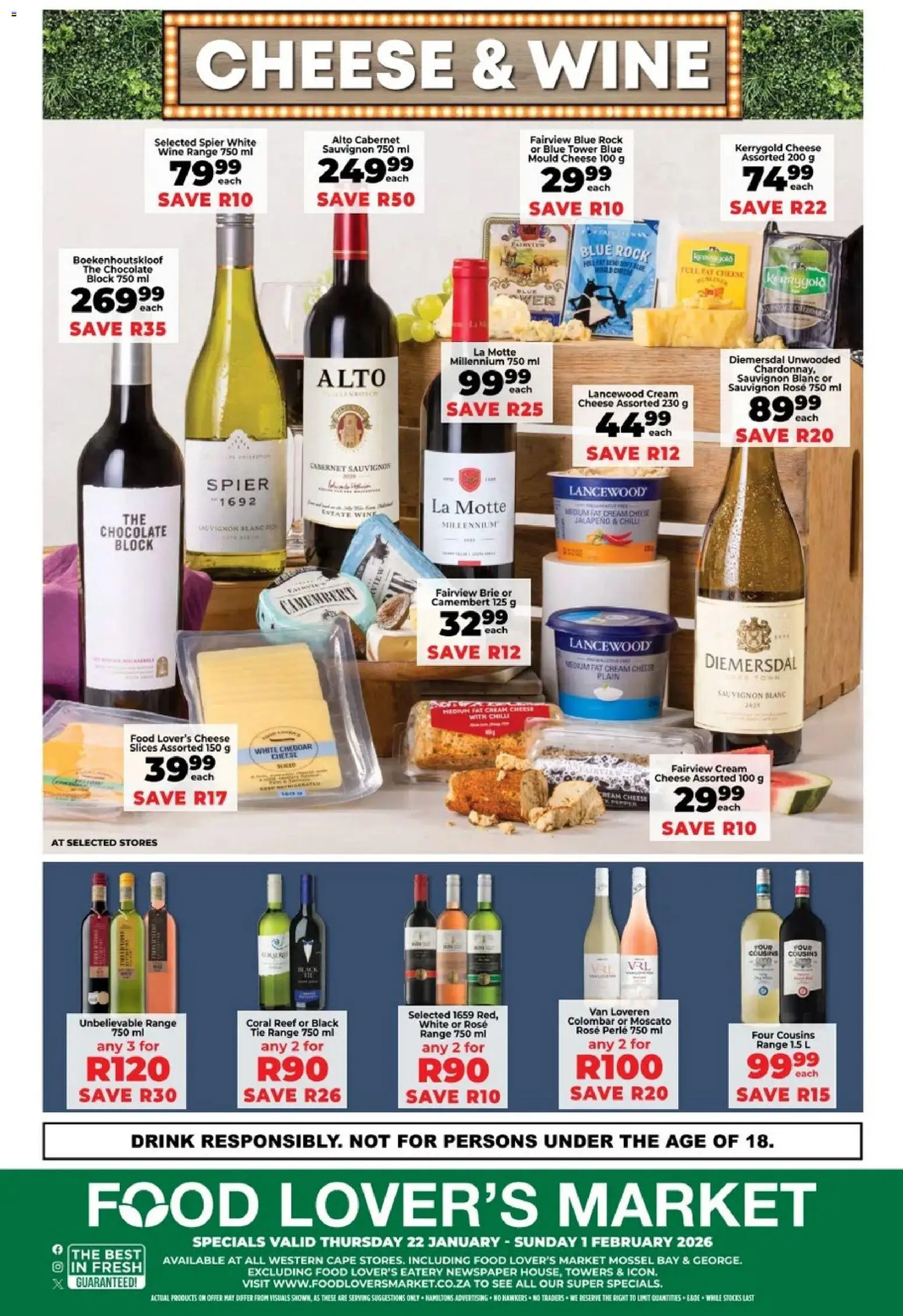 New Food Lover's Market catalogue – valid from 22.01.2026 | Page: 16 | Products: Wine, Cream, Peach, Chilli