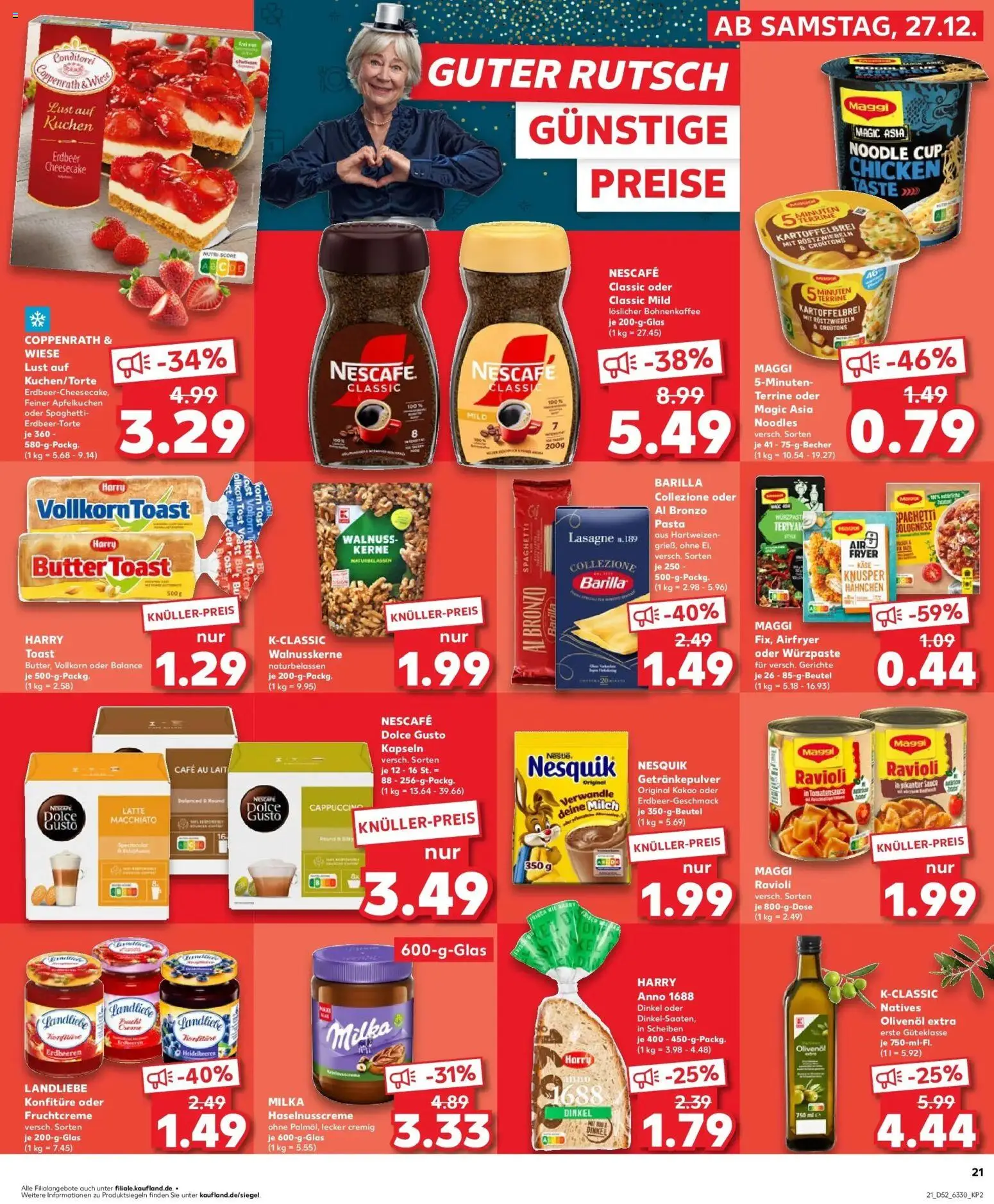 Kaufland prospekt Walsrode	 – gültig ab 28.12.2025 | Seite: 21 | Produkte: Nesquik, Milch, Käse, Toast