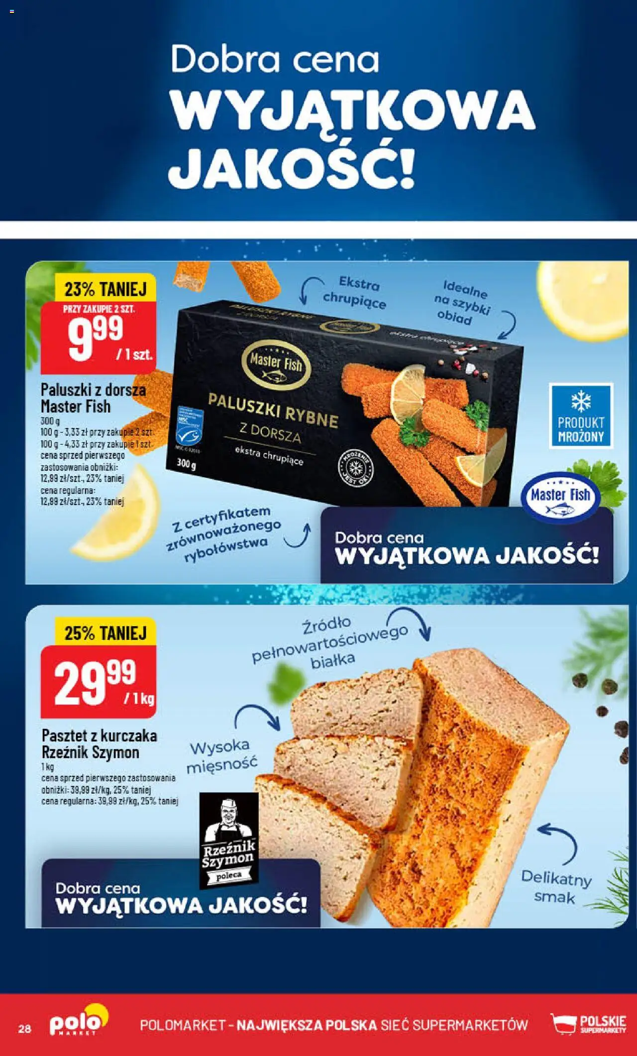 POLOmarket Gazetka od 08.10.2025 | Strona: 28 | Produkty: Paluszki rybne, Paluszki