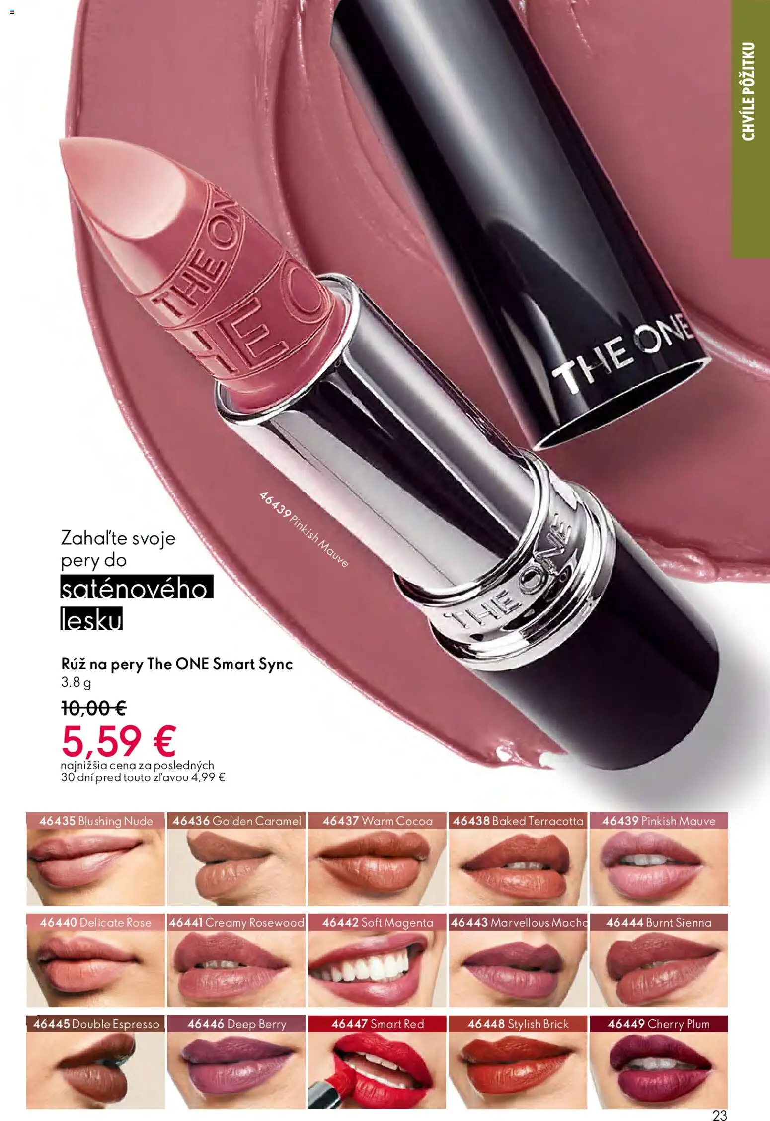 Nové Oriflame akcie – leták je platný od 25.03.2026 | Strana: 23 | Produkty: Rúž na pery