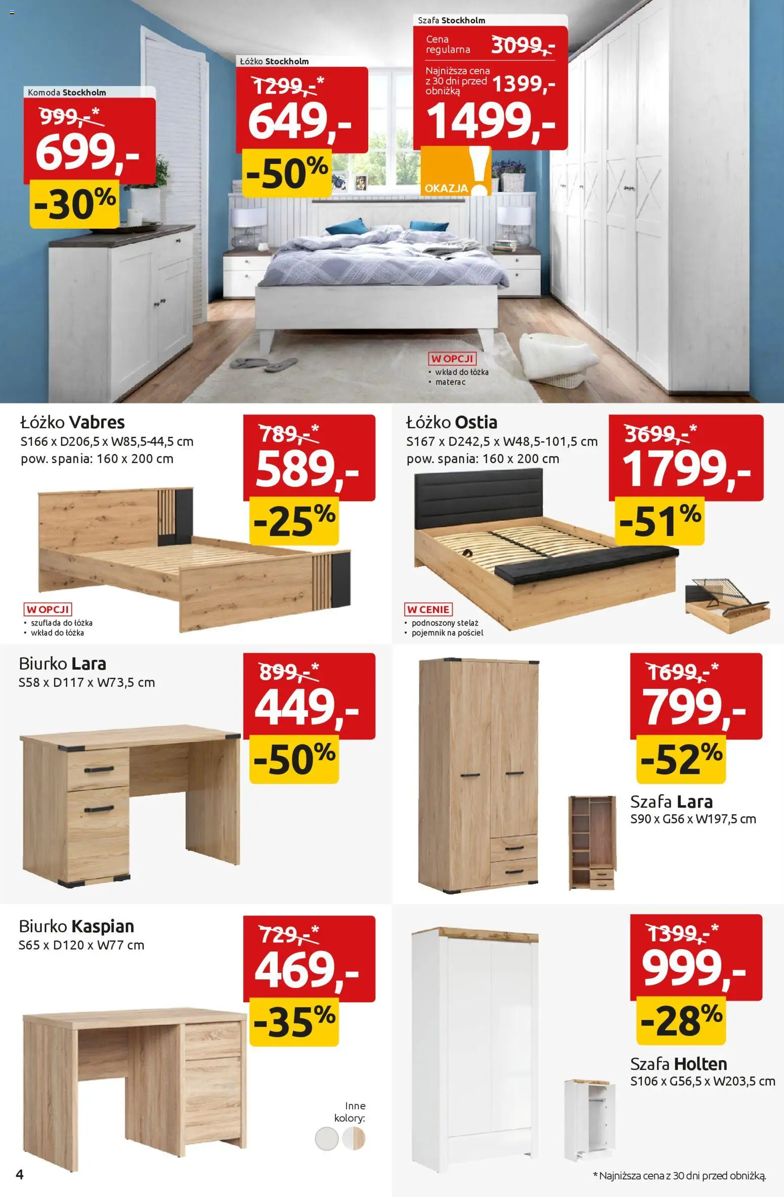 Black Red White promocje od 27.04.2026 | Strona: 4 | Produkty: Pościel, Łóżko, Materac, Szafa