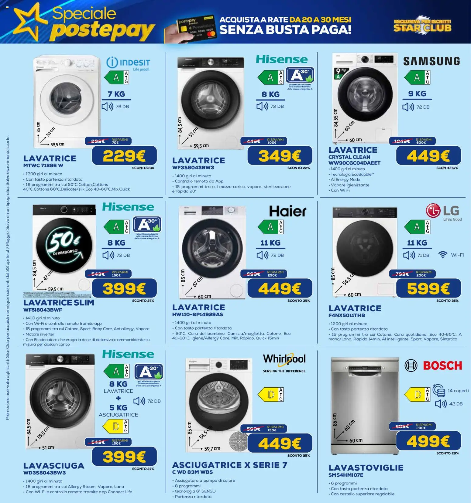 Volantino Euronics del 23.04.2026 | Pagina: 23 | Prodotti: Lavasciuga, Lavatrice, The, Samsung