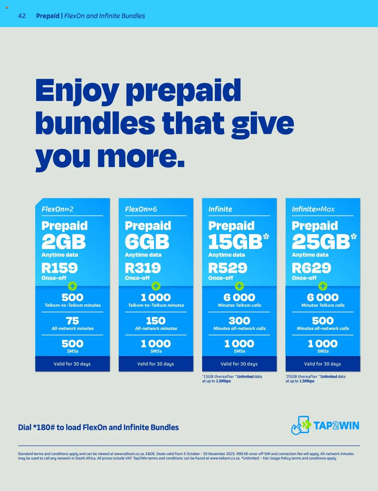 New Telkom catalogue – valid from 05.10.2025 | Page: 40 | Products: Data, Sim