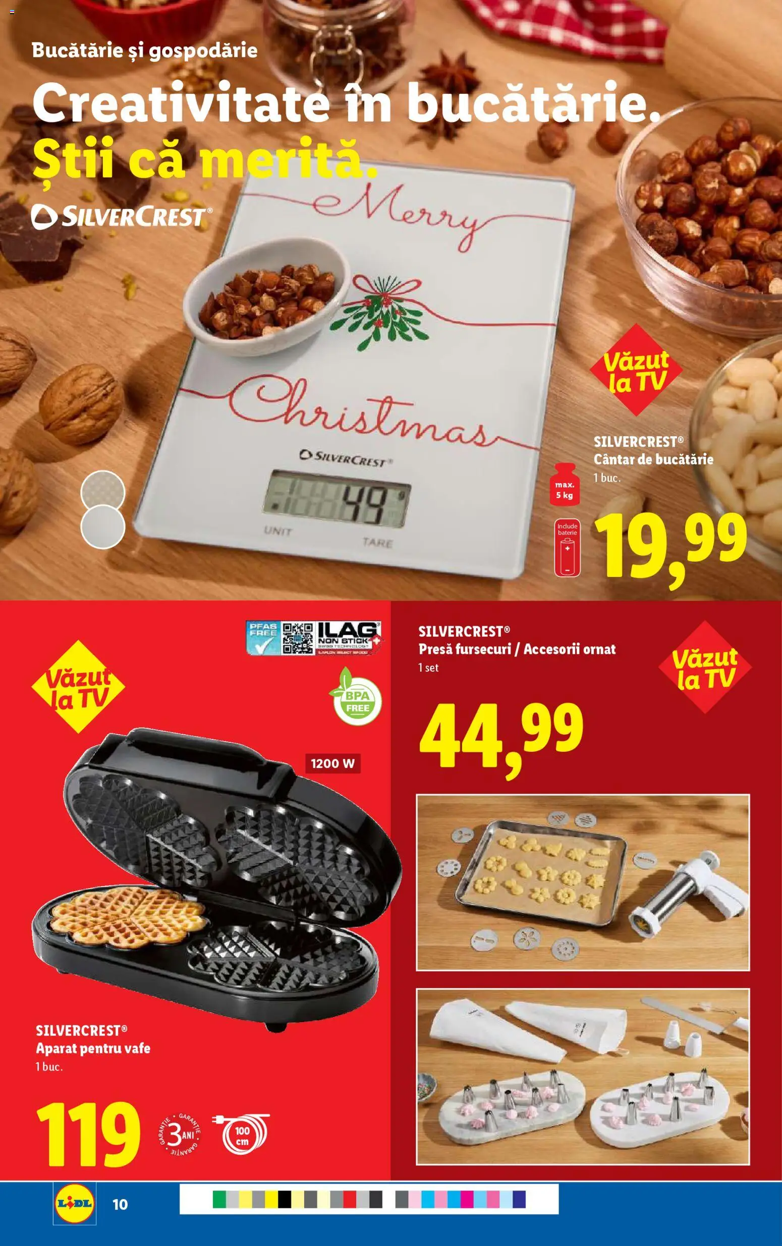 Noul catalog Lidl – valabil de la 27.10.2025 | Pagină: 10 | Produse: Presă, Cântar, Bucătărie, Baterie