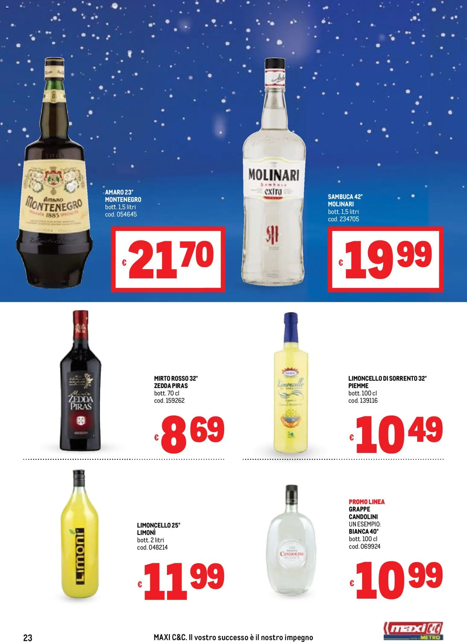 Volantino Metro del 20.11.2025 | Pagina: 23 | Prodotti: Limoncello, Amaro