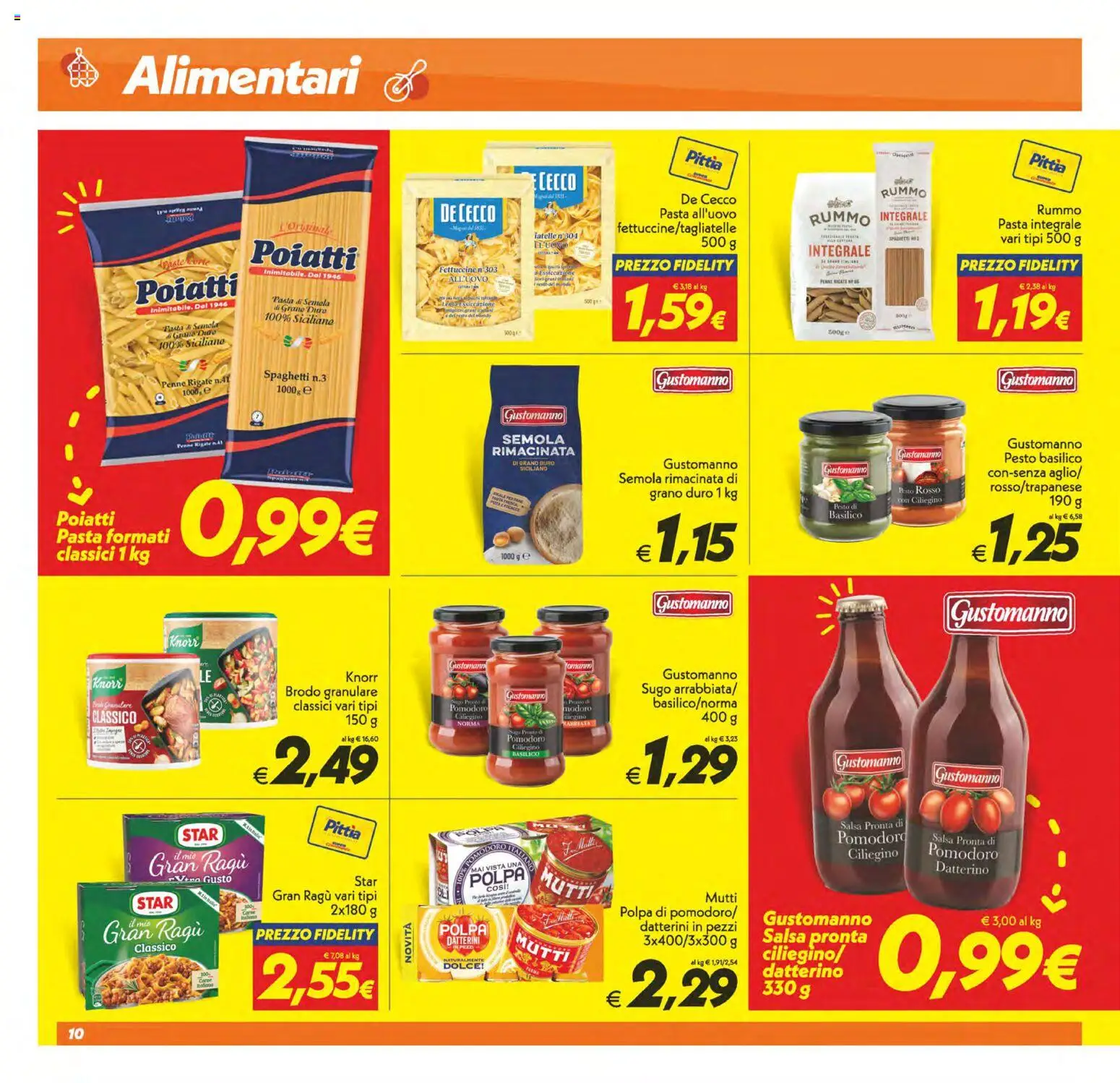 Volantino SuperConveniente del 24.10.2025 | Pagina: 10 | Prodotti: Pomodoro, Ragú, Sugo, Penne