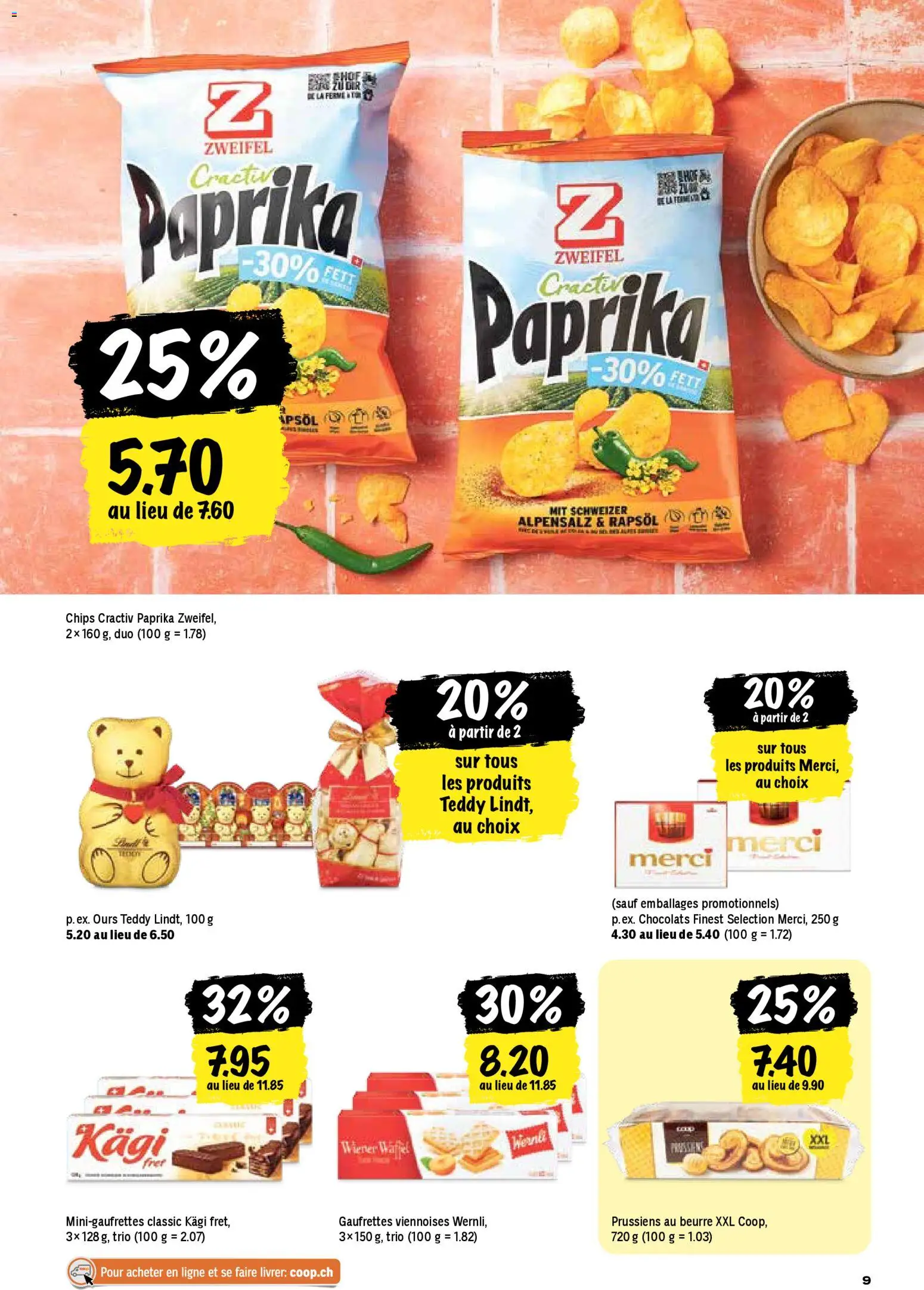 Coop - Les actions de la semaine – gültig ab 27.11.2025 | Seite: 9 | Produkte: Rapsöl, Chips
