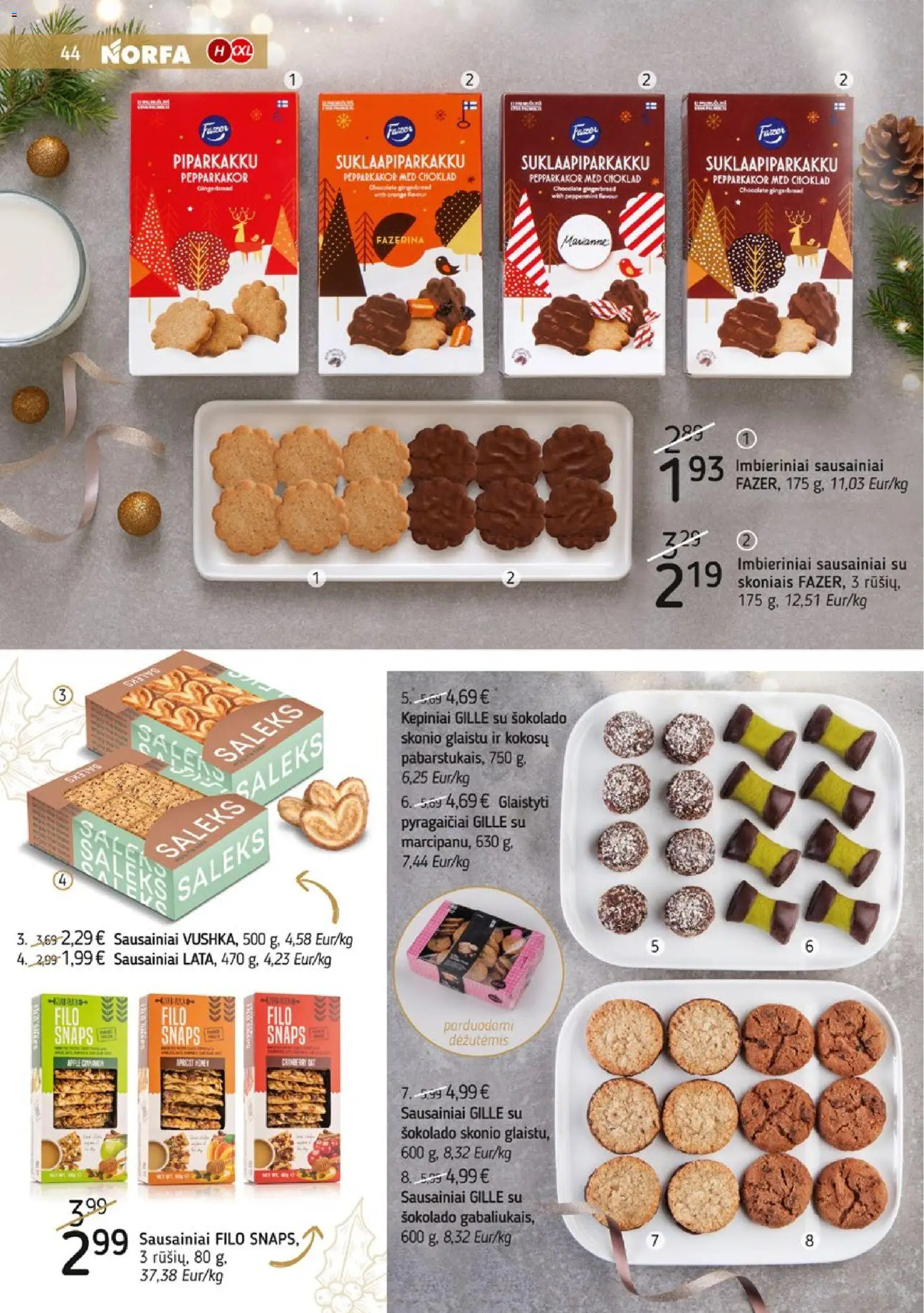 NORFA akcijos nuo 09.12.2025 | Puslapis: 44 | Prekių: Sausainiai