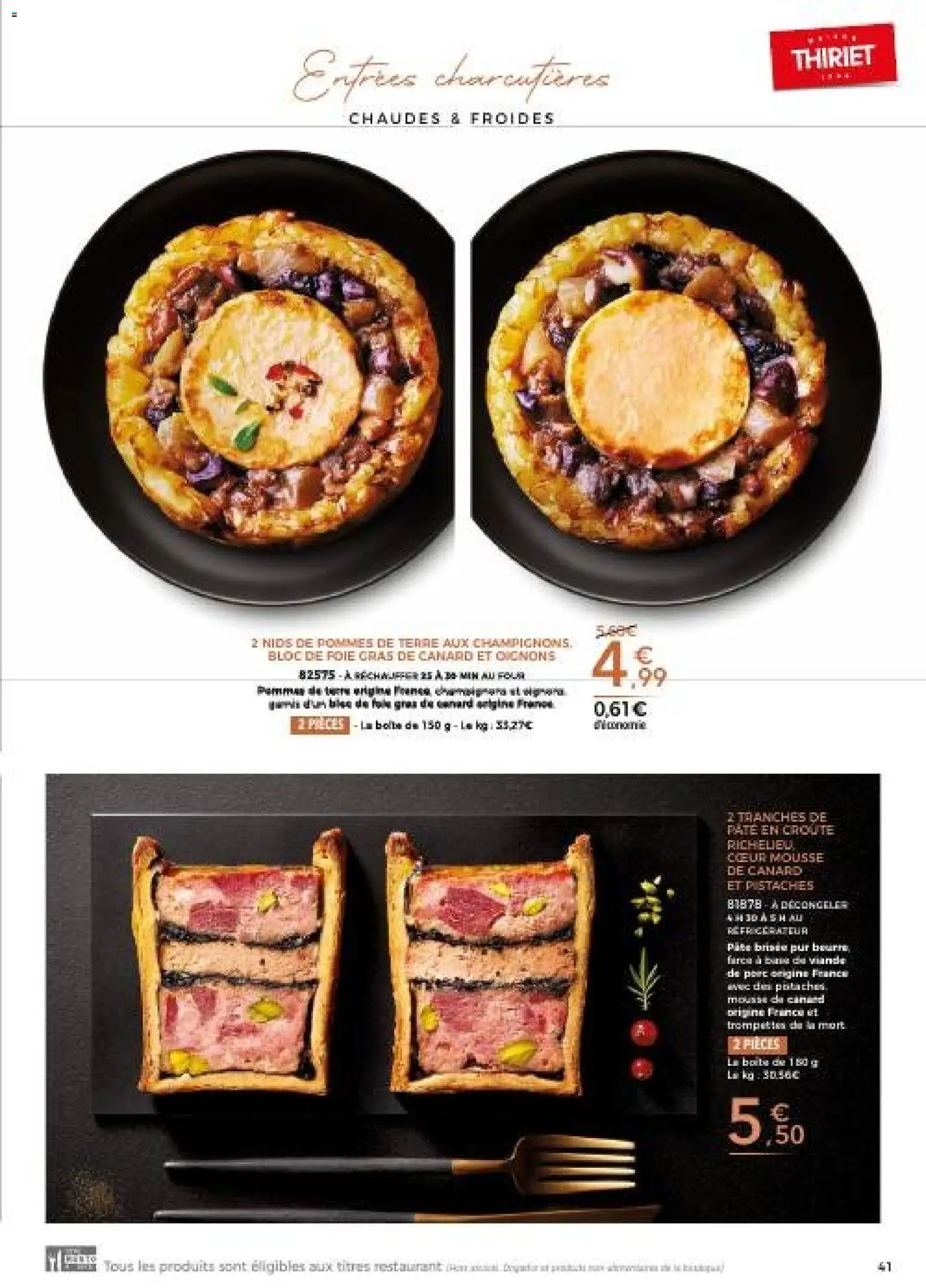 {H1} | Page: 41 | Produits: Foie Gras de Canard, Cibles, Mousse, Pommes de terre