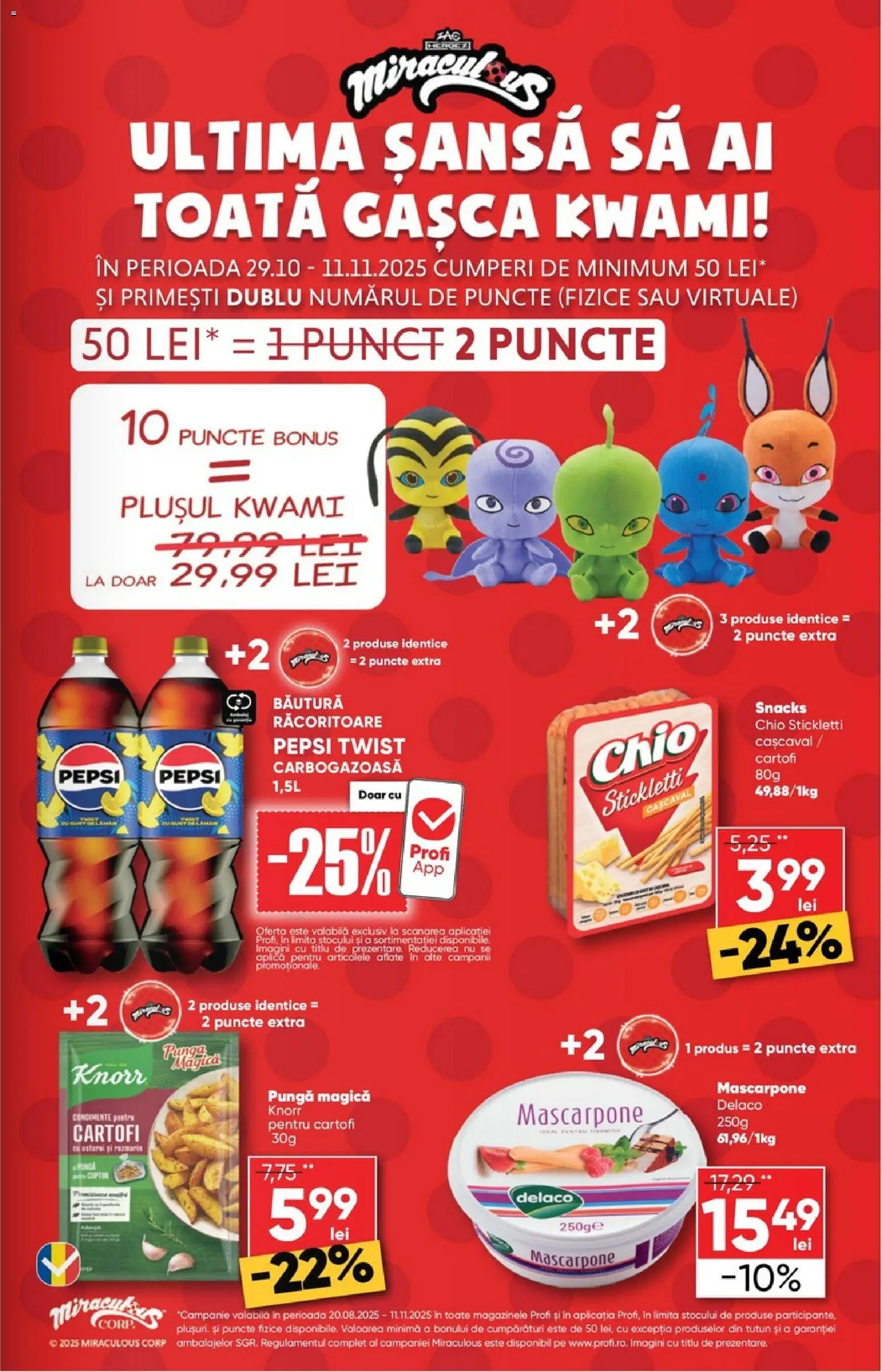 Noul catalog Profi – valabil de la 29.10.2025 | Pagină: 5 | Produse: Light Kedi Konservesi, Cuptor, Mascarpone, Cartofi