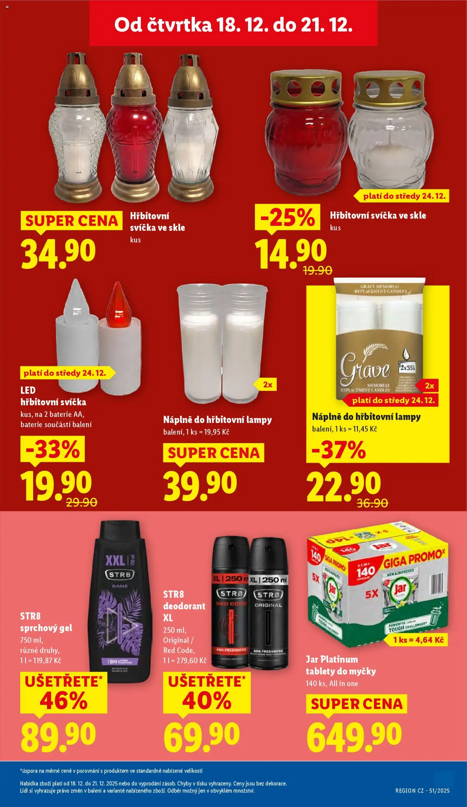 Lidl leták od 18.12.2025 | Strana: 29 | Produkty: Sprchový gel, Tablety do myčky, Svíčka, Jar