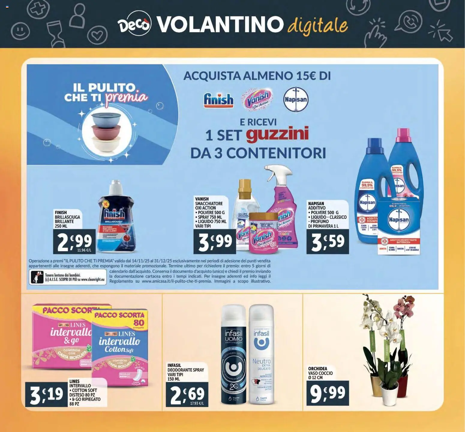Volantino Decò del 02.12.2025 | Pagina: 41 | Prodotti: Deodorante, Smacchiatore, Orchidea, Vaso