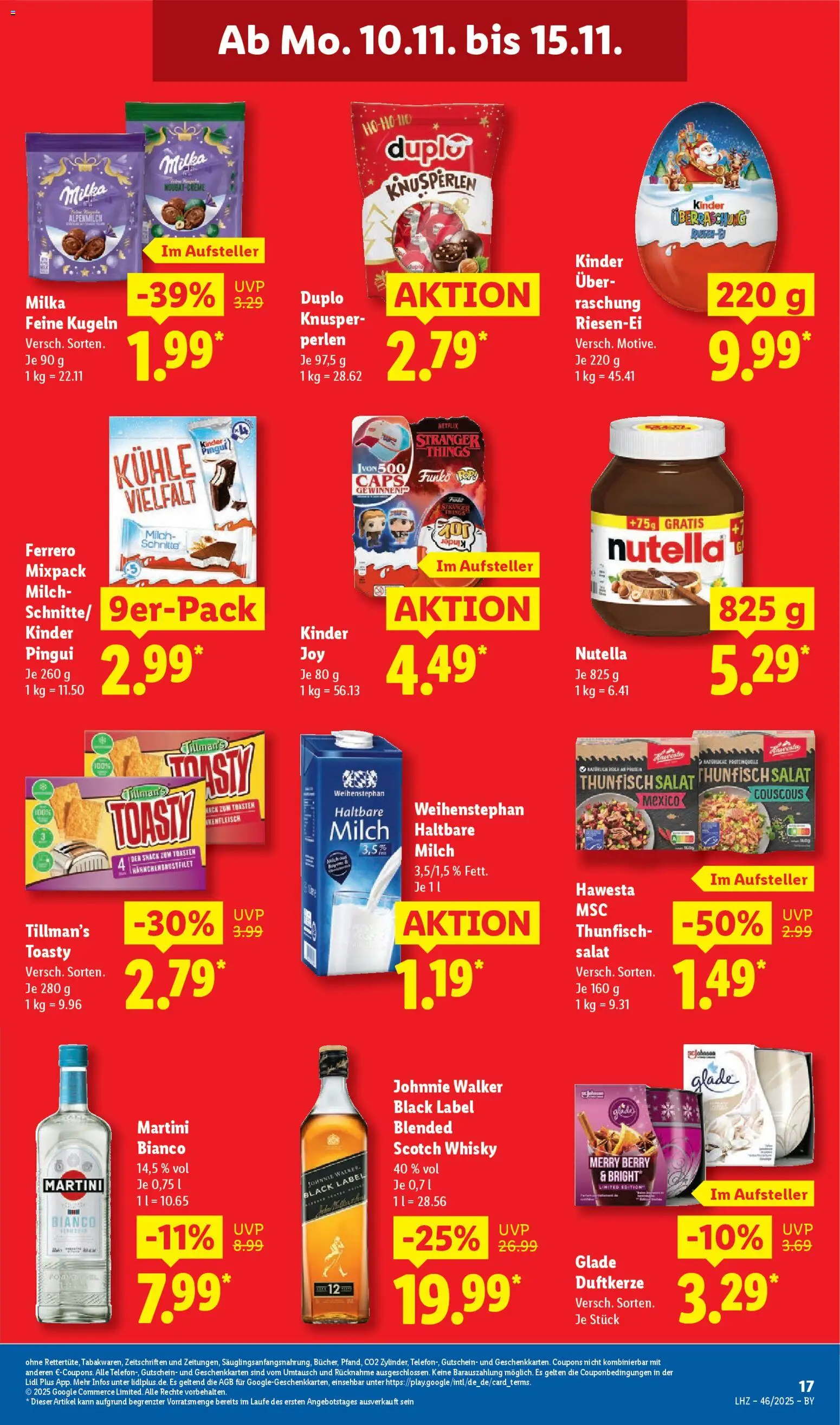 Lidl Prospekt Uffenheim – gültig ab 10.11.2025 | Seite: 23 | Produkte: Whisky, Thunfisch, Creme, Salat