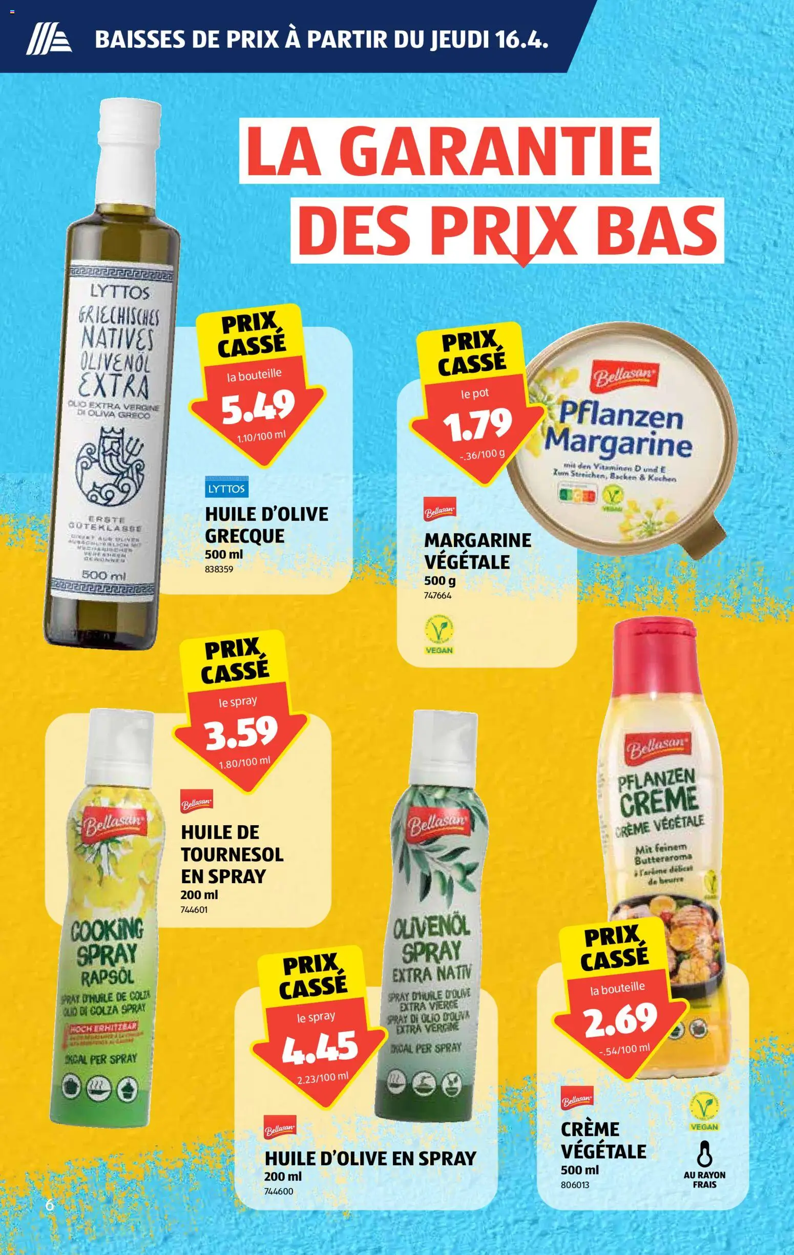 Aldi aktionen FR – gültig ab 16.04.2026 | Seite: 7 | Produkte: Rapsöl, Creme