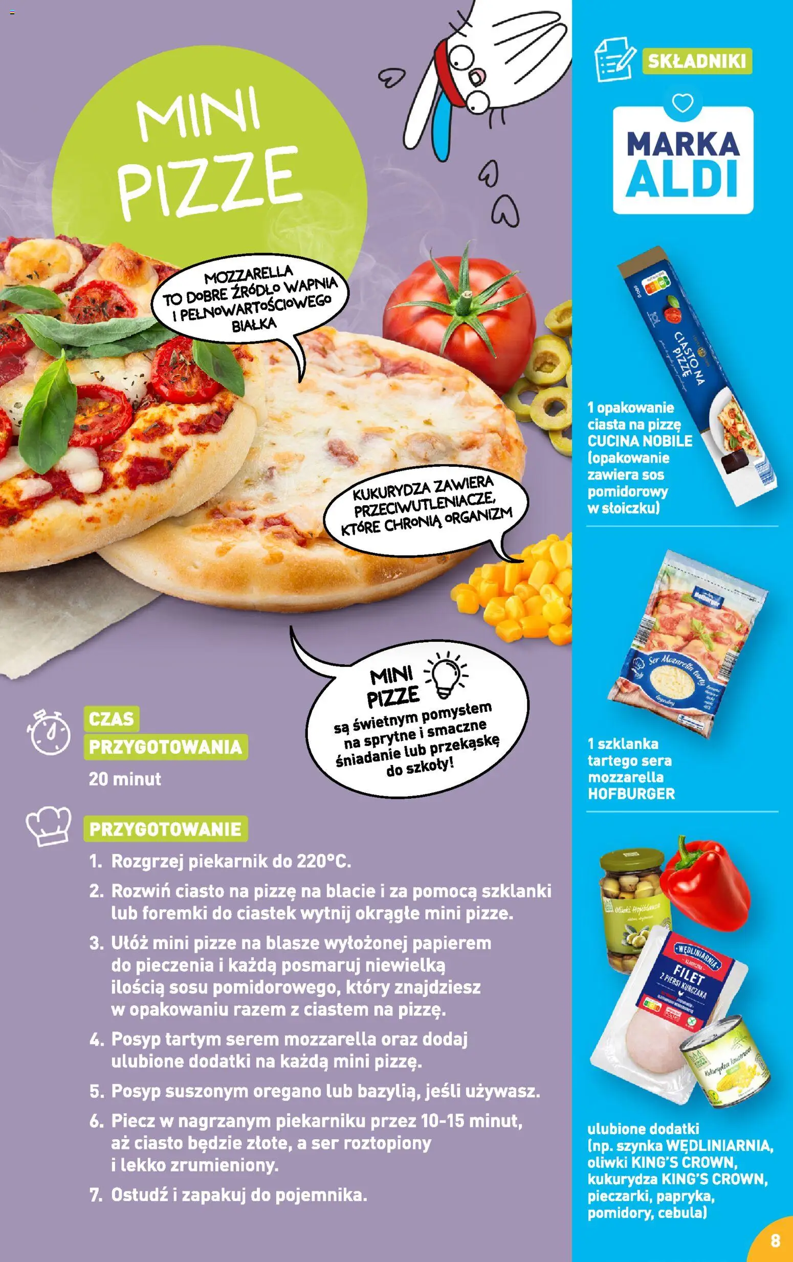 Aldi Polsko leták - Przepisy na pyszne śniadanie od 23.02.2026 | Strana: 8 | Produkty: Mozarella, Filet, Mozzarella