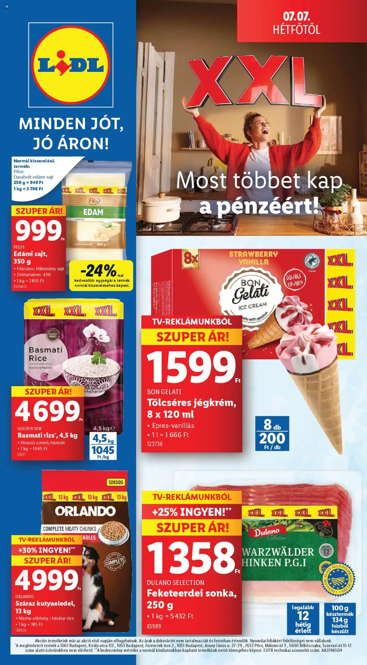 Lidl akciós ujság - amely érvényes a következő dátumtól: 03.07.2025 | Oldal: 70 | Termékek: Edami sajt, Sonka, Sajt