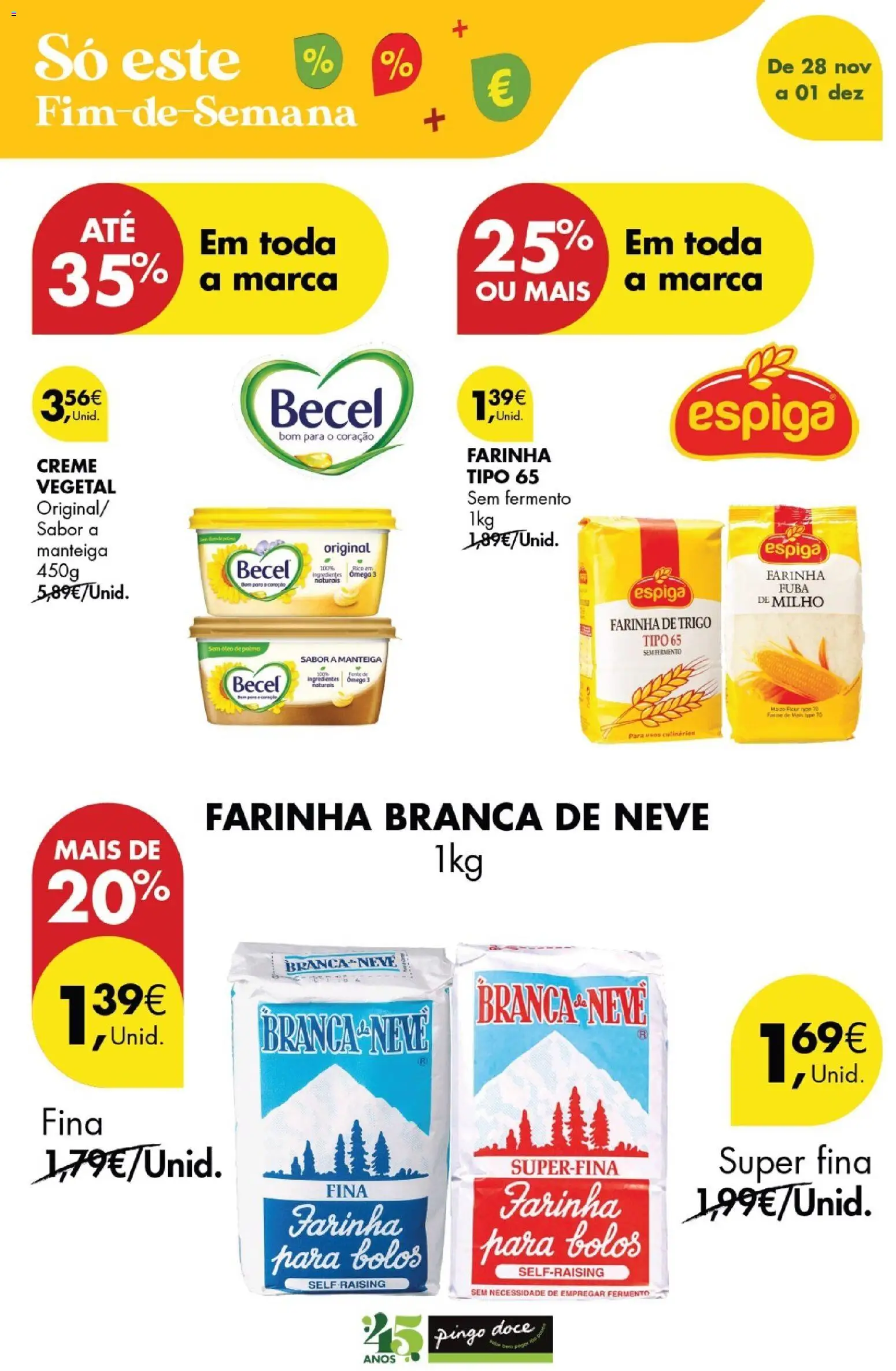 Pingo Doce Poupe este Fim de Semana │ válido de 28.11.2025 | Página: 12 | Produtos: Farinha de trigo, Ômega 3, Manteiga, Creme