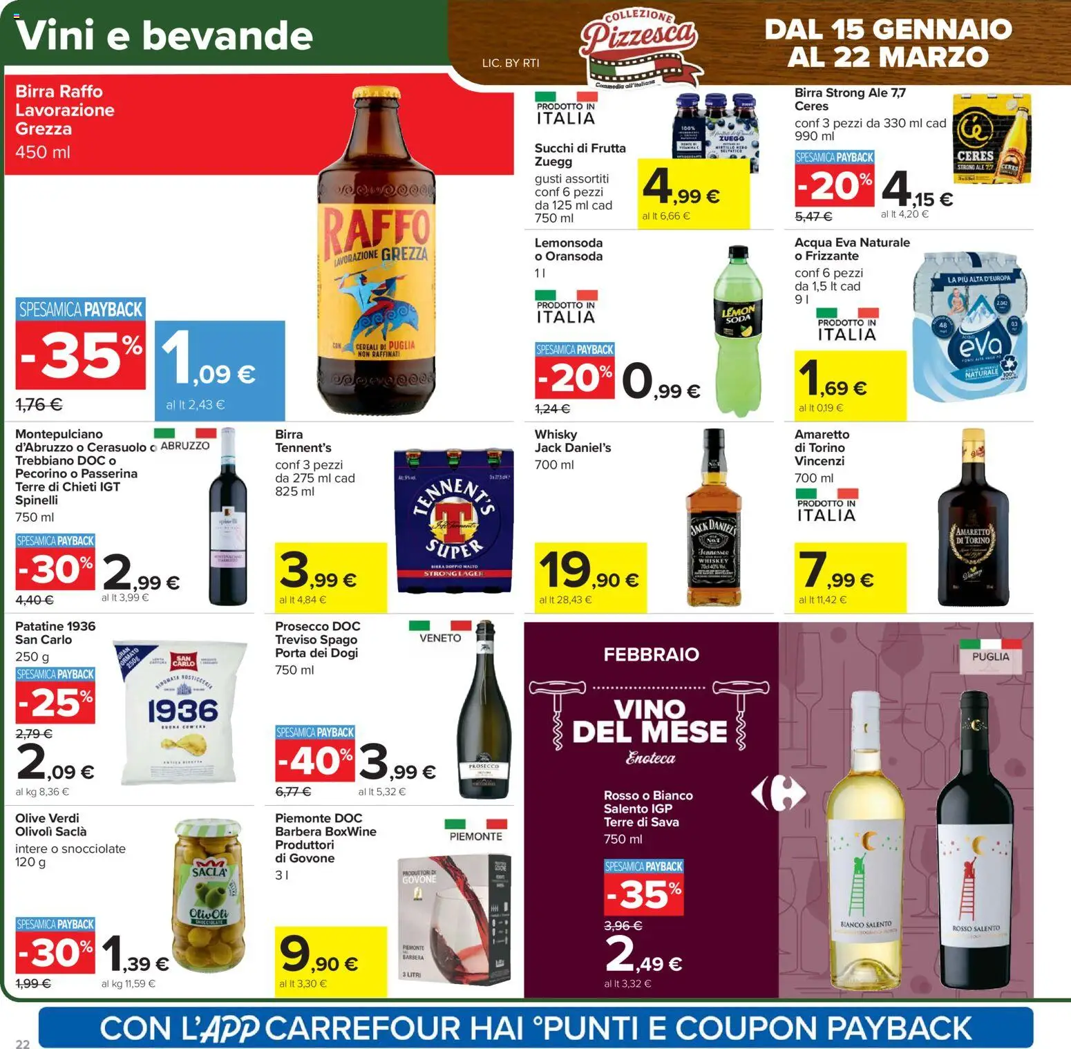 Volantino Carrefour del 06.02.2026 | Pagina: 22 | Prodotti: Birra, Acqua, Frutta, Ceres