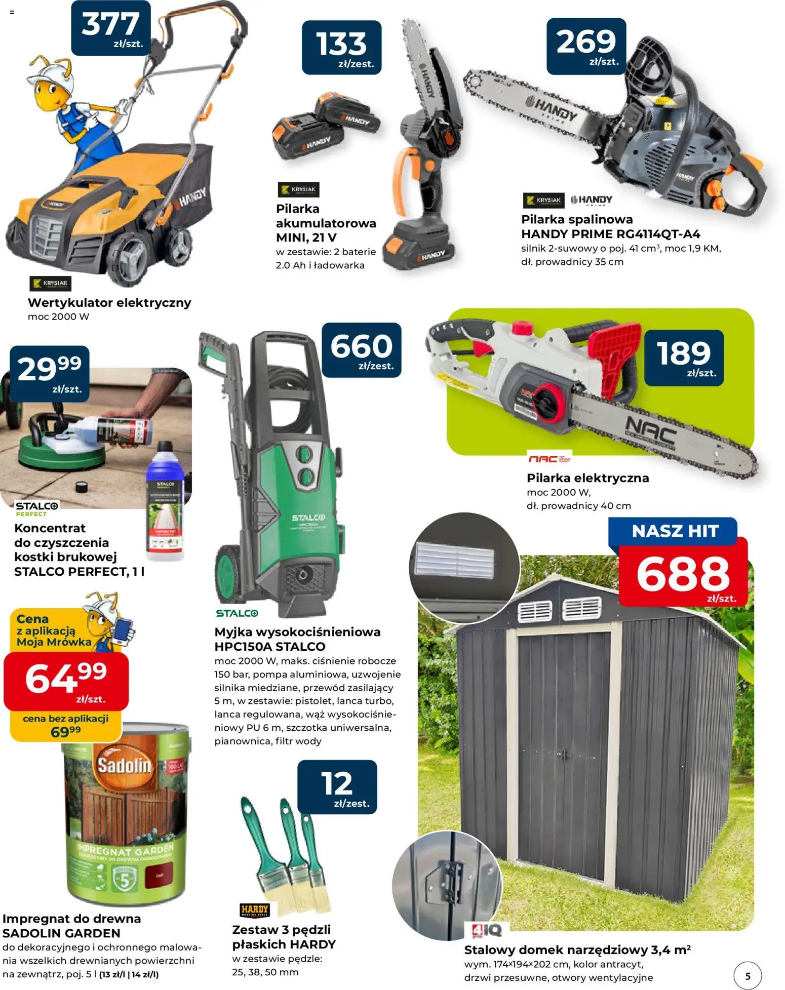 Mrówka gazetka - Elbląg od 12.03.2026 | Strona: 5 | Produkty: Ładowarka, Impregnat do drewna, Baterie, Szczotka