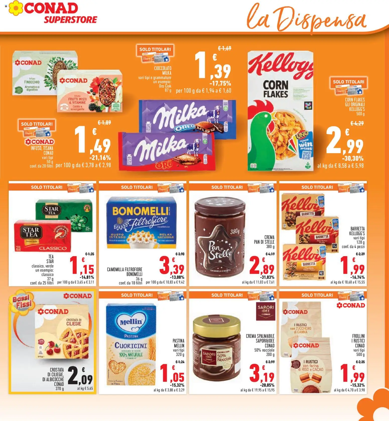 Volantino Conad del 15.01.2026 | Pagina: 21 | Prodotti: Cioccolato, Pasta, Nocciole, Rustici
