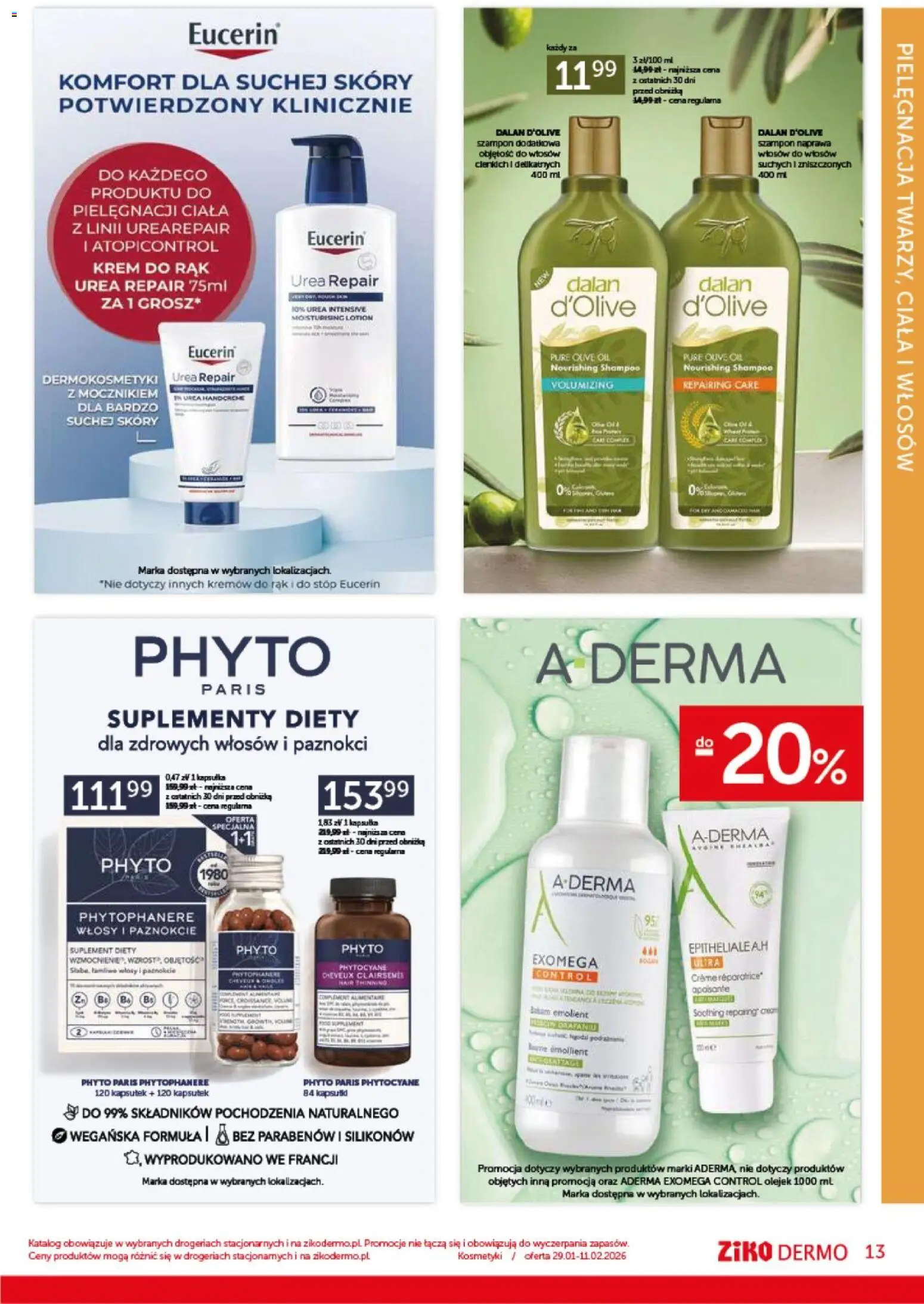 Ziko Gazetka od 29.01.2026 | Strona: 13 | Produkty: Kosmetyki, Szampon, Krem do rąk, Lotion