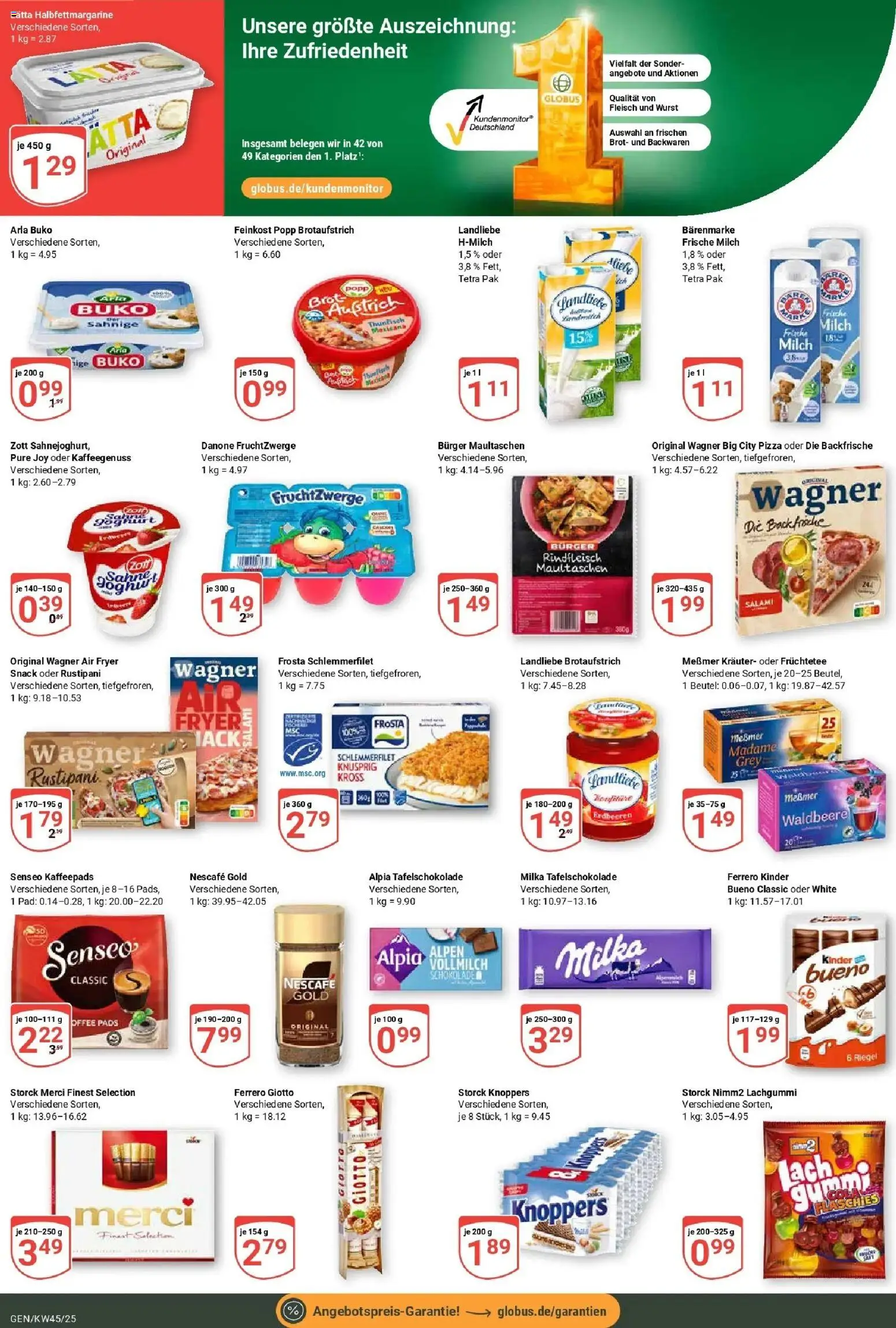 Globus prospekt Gensingen	 (ab 02.11.2025) » Angebote online | Seite: 2 | Produkte: Kaffeepads, Fruchtzwerge, Messmer, Brot