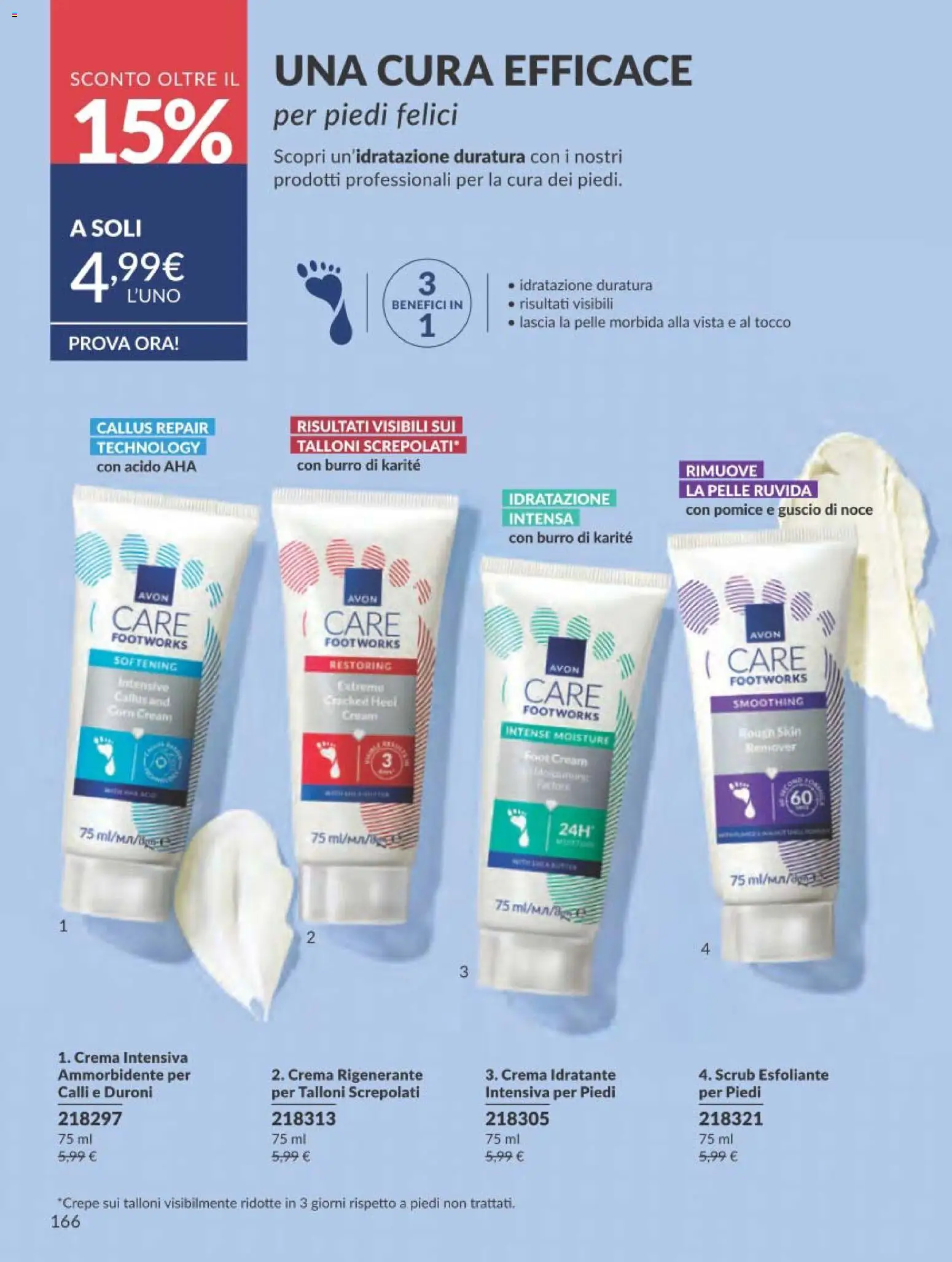 Volantino Avon del 01.02.2026 | Pagina: 166 | Prodotti: Crema, Ammorbidente, Scrub, Burro