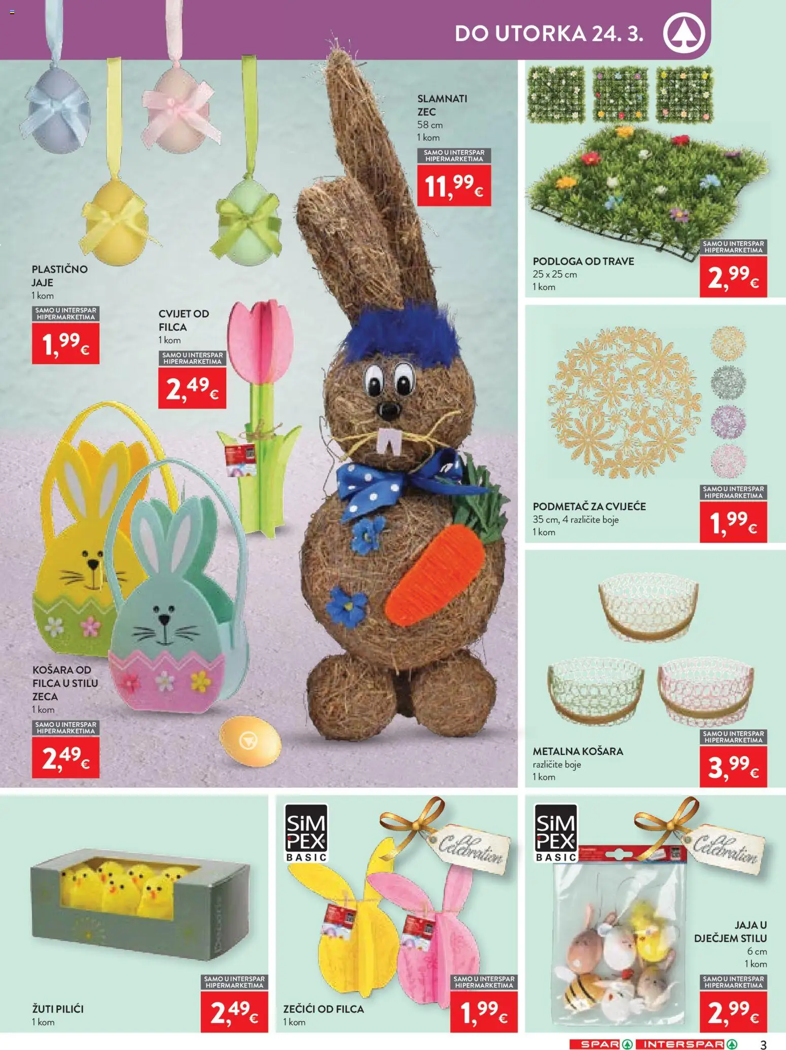 Spar katalog | vrijedi od 08.03.2026 | Stranica: 3 | Proizvodi: Cvijeće, Košara, Jaja
