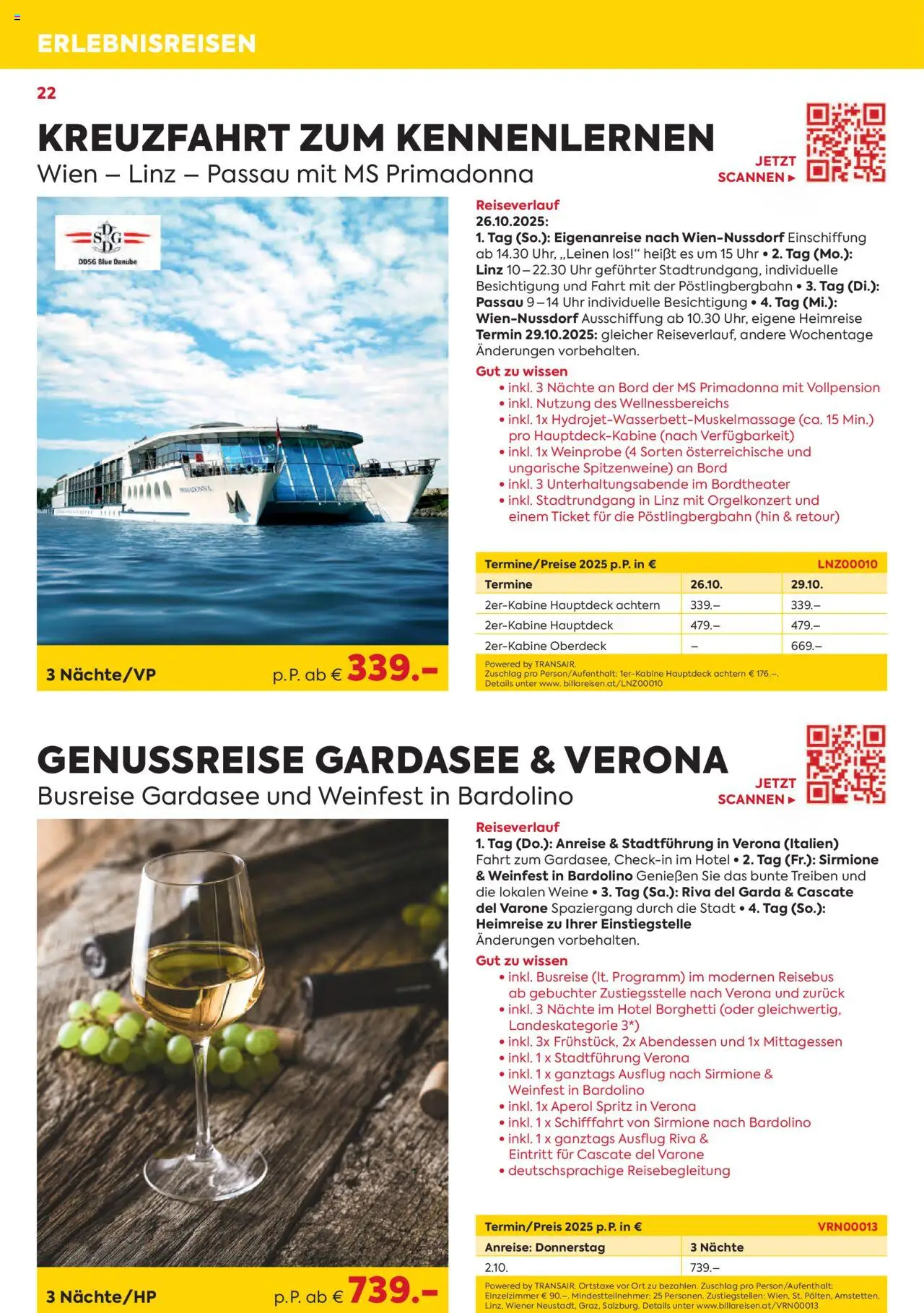 Billa Kreuzfahrten Rundreisen Erlebnisreisen 7/8-2025 gültig ab 04.07.2025 | Seite: 22 | Produkte: Uhr