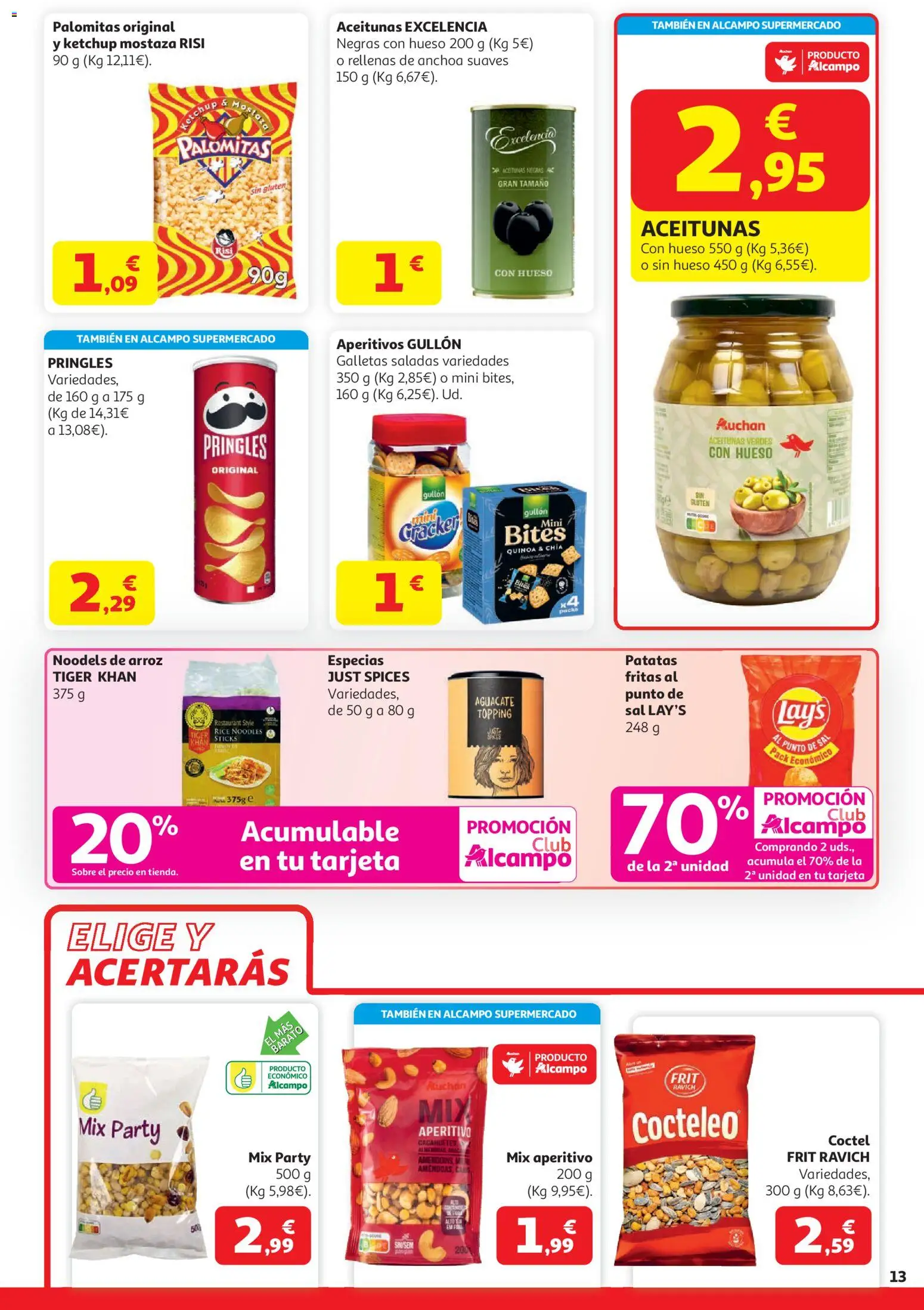 Alcampo HP Unico │ válido desde el 21.04.2026 | Página: 13 | Productos: Arroz, Galletas, Anchoa