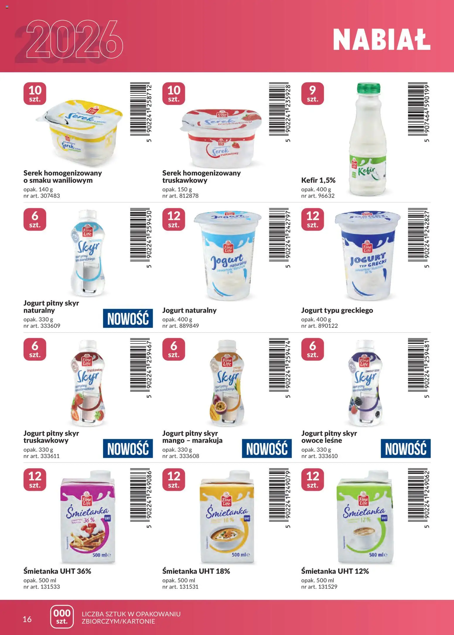 Makro gazetka - Marki własne dla Twojego sklepu od 23.04.2026 | Strona: 16 | Produkty: Kefir, Serek, Jogurt pitny, Owoce