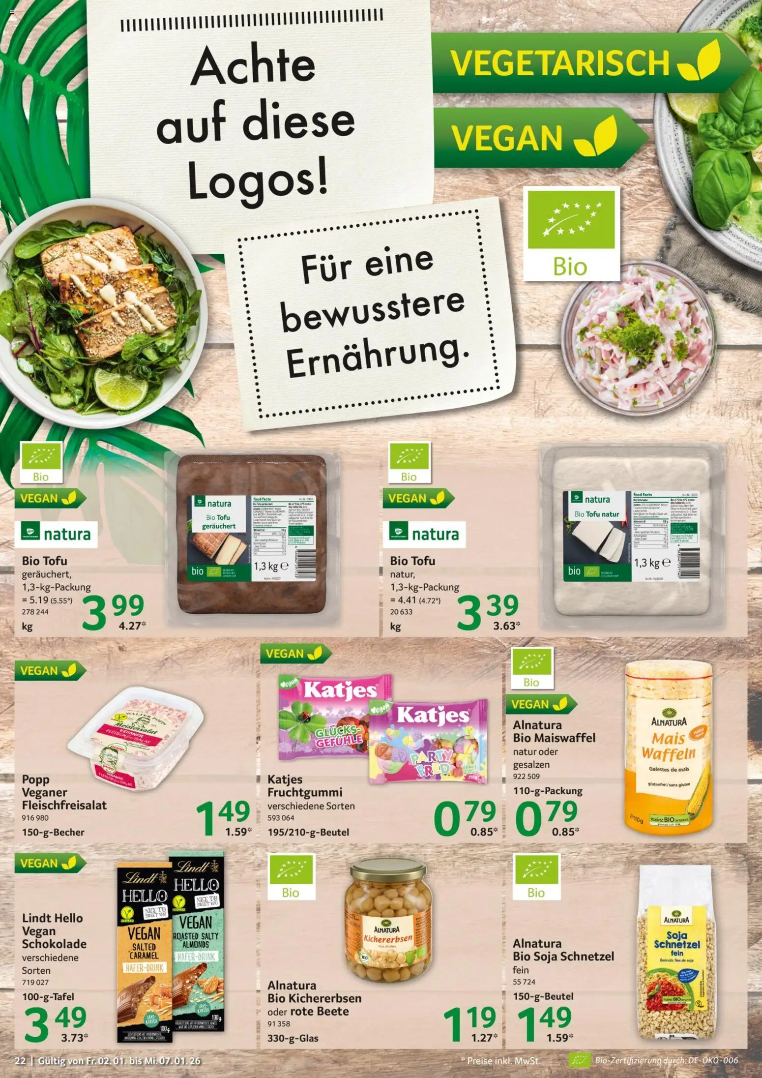 Selgros Prospekt 	 – gültig ab 02.01.2025 | Seite: 22 | Produkte: Katjes, Waffeln, Haferdrink, Salat