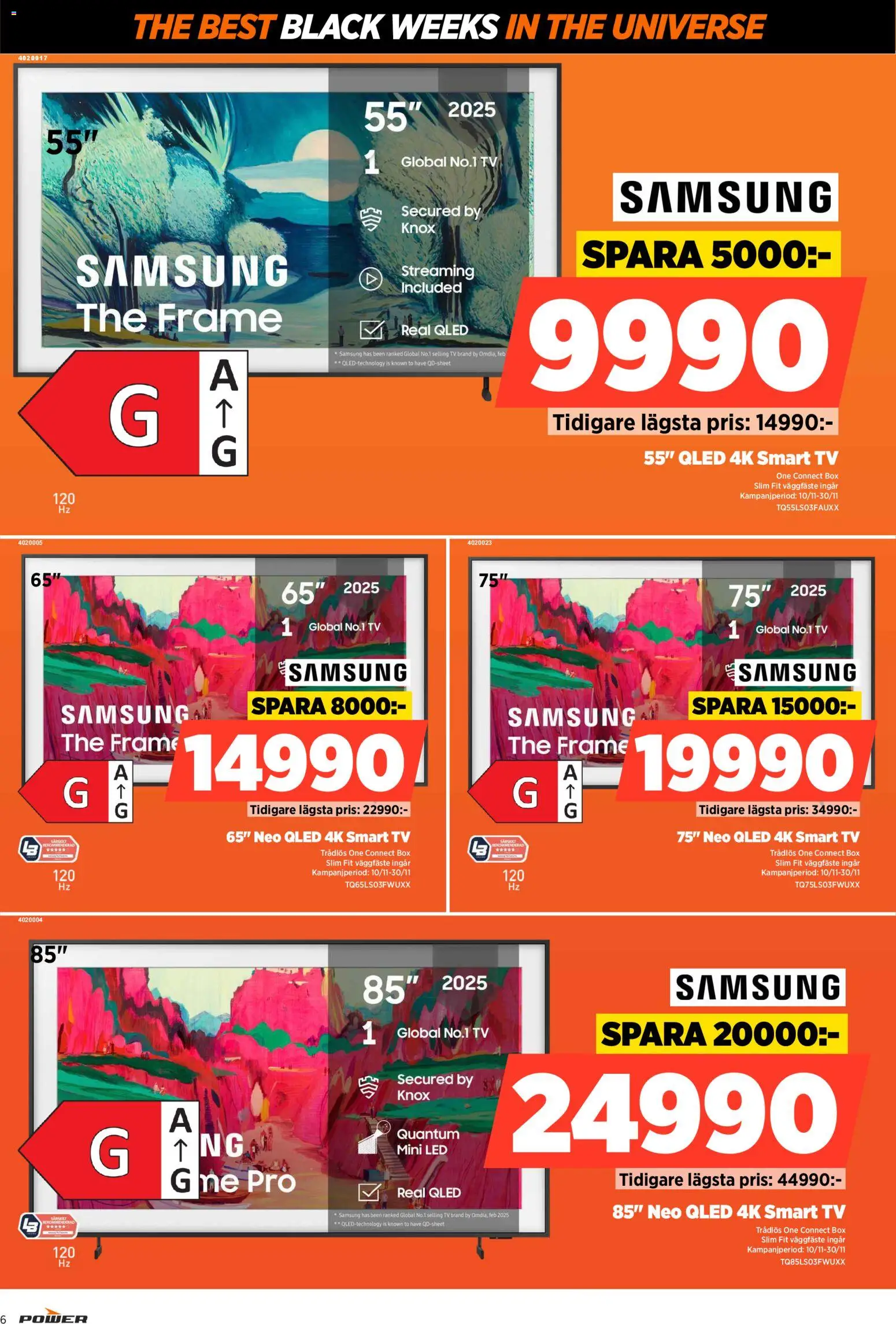 Power reklamblad aktuell från 24.11.2025 | Sida: 6 | Produkter: Smart tv, Tv
