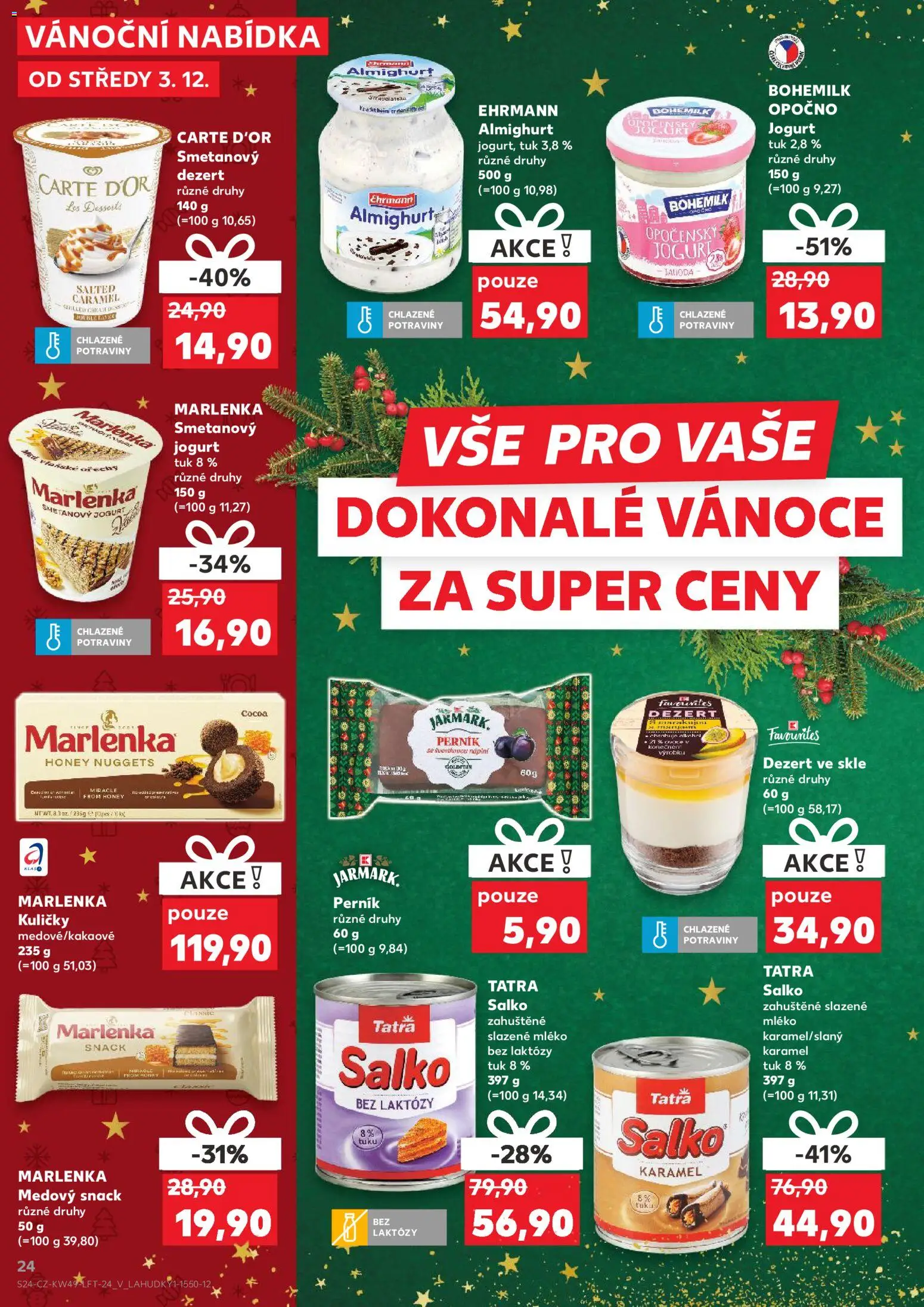 Kaufland leták - Brno od 03.12.2025 | Strana: 24 | Produkty: Mléko, Mléko bez laktózy, Salko, Kuličky