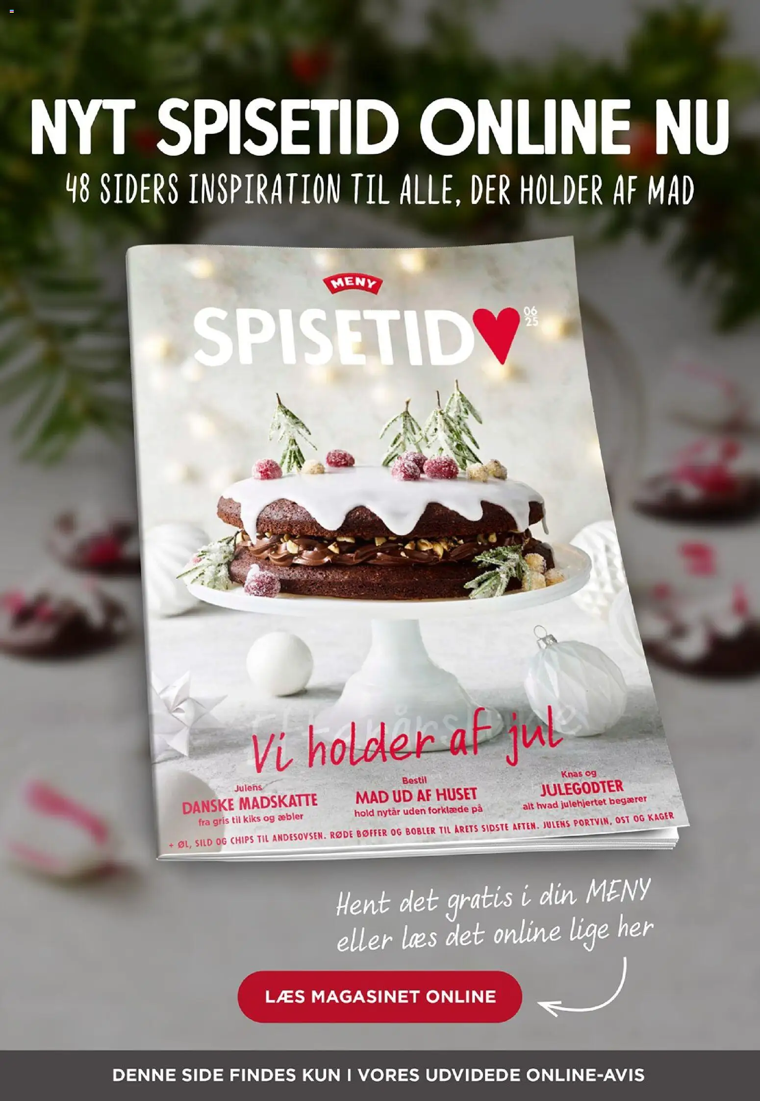 Meny tilbudsavis – gyldig fra 12.12.2025 | Side: 50 | Produkter: Ost, Æbler, Bøffer, Kager