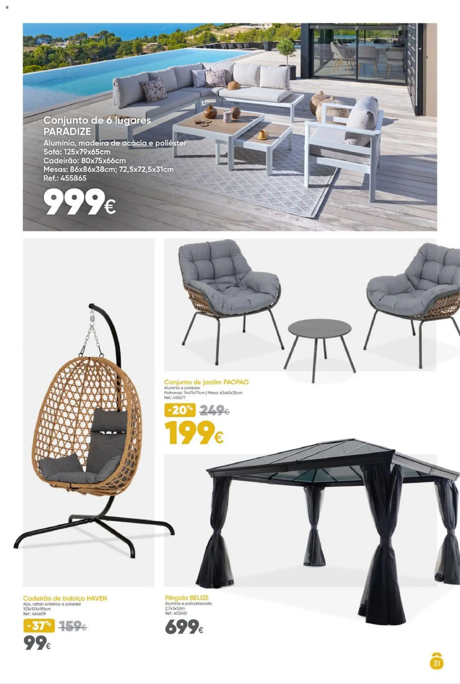 Hôma Catálogo │ válido de 13.02.2026 | Página: 31 | Produtos: Baloiço, Poltronas, Sofá