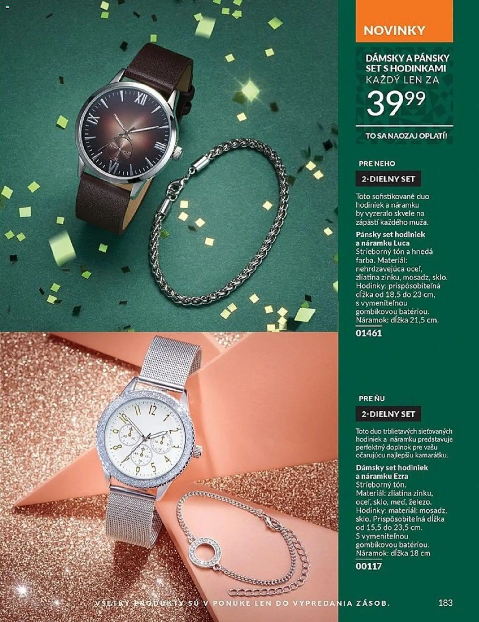 Nové Avon akcie – leták je platný od 01.12.2025 | Strana: 183 | Produkty: Hodinky