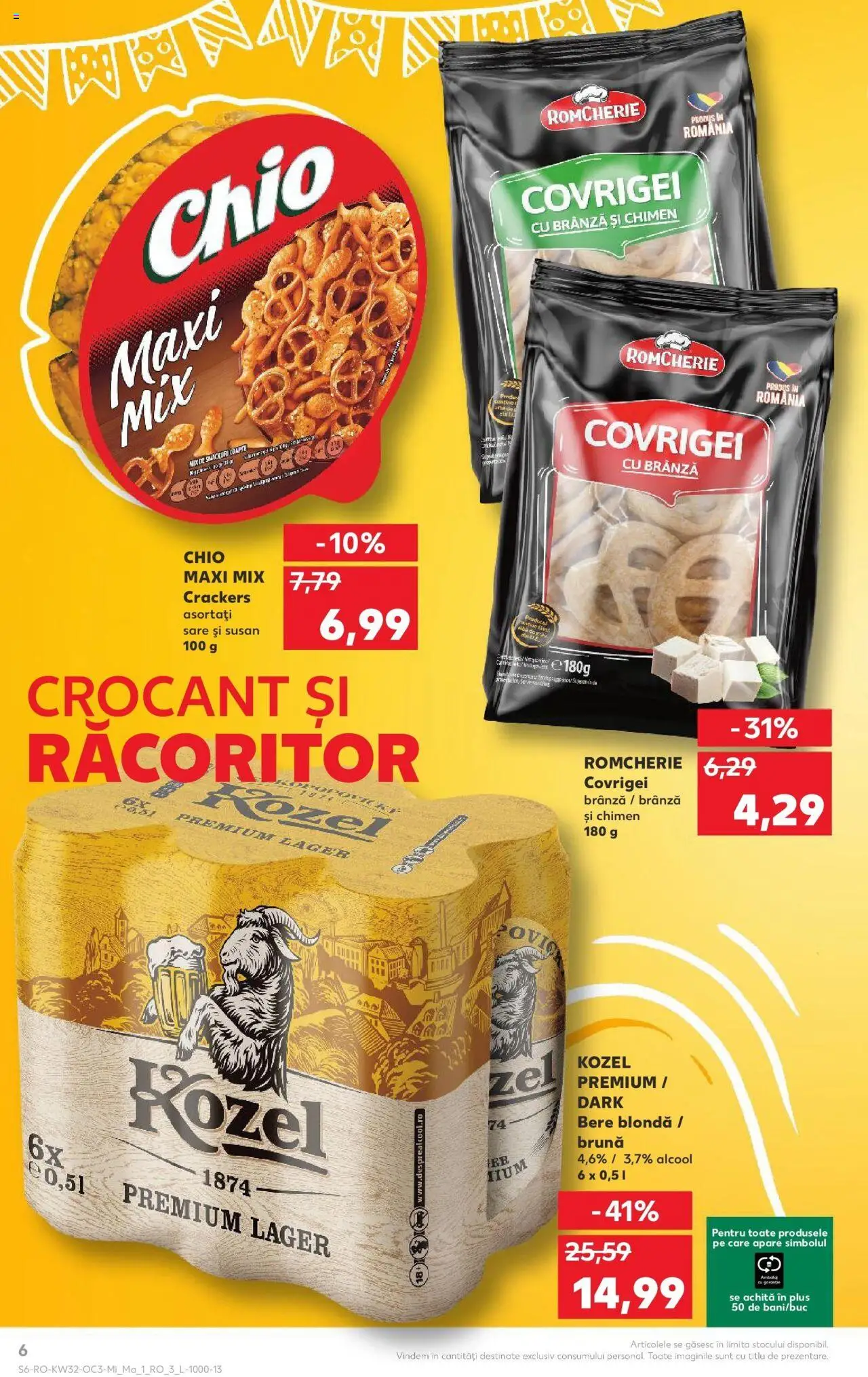 Catalog Kaufland - Arad – valabil de la 06.08.2025 | Pagină: 6 | Produse: Covrigei, Brânză, Bere, Sare