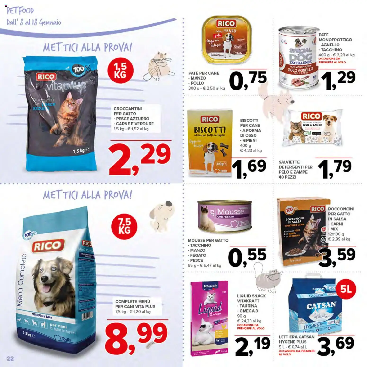 Volantino Todis del 08.01.2026 | Pagina: 22 | Prodotti: Pollo, Verdure, Salsa, Agnello