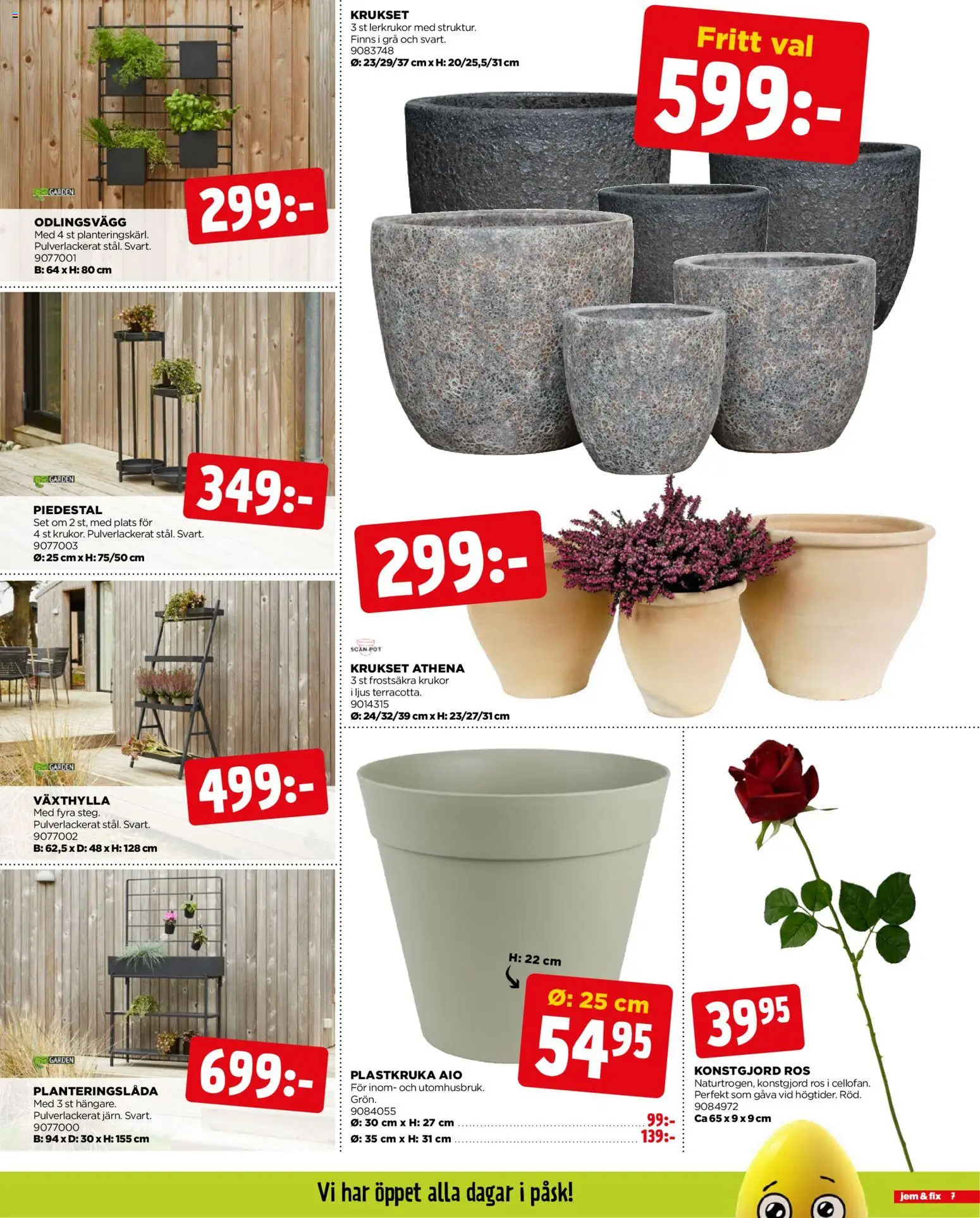 Jem & Fix reklamblad aktuell från 30.03.2026 | Sida: 7 | Produkter: Piedestal, Set, Ris, Ljus