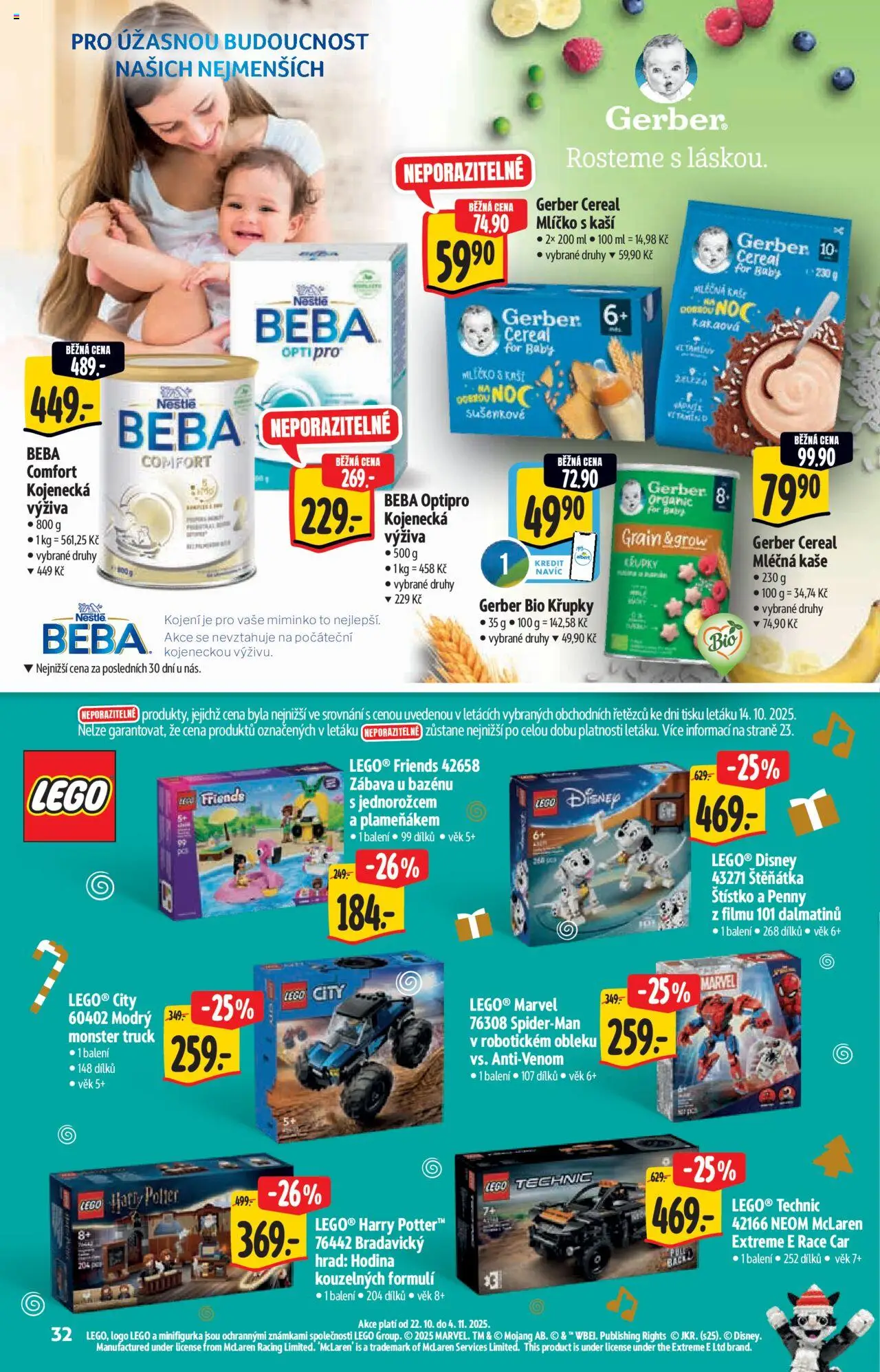 Albert katalog - Hypermarket od 22.10.2025 | Strana: 32 | Produkty: Monster, LEGO, Beba, Harry Potter