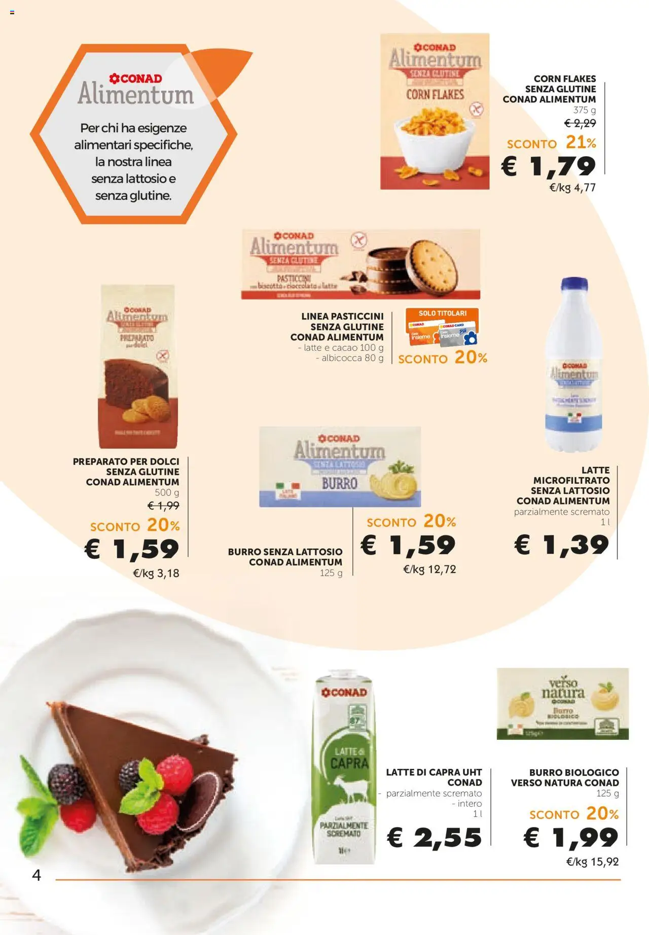 Volantino Conad del 08.10.2025 | Pagina: 4 | Prodotti: Cioccolato, Latte, Burro, Cacao