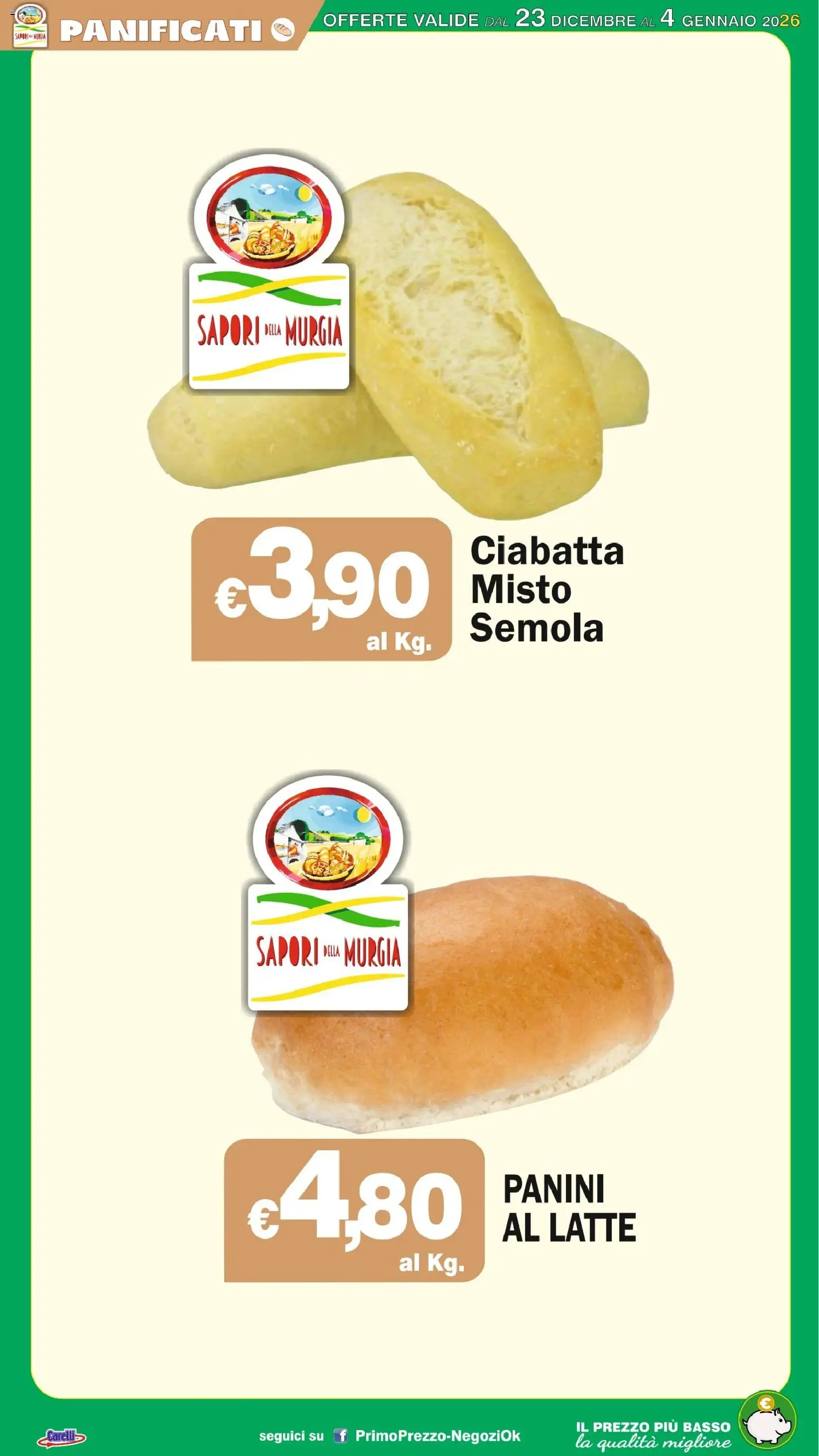 Volantino Primo Prezzo del 23.12.2025 | Pagina: 40 | Prodotti: Latte