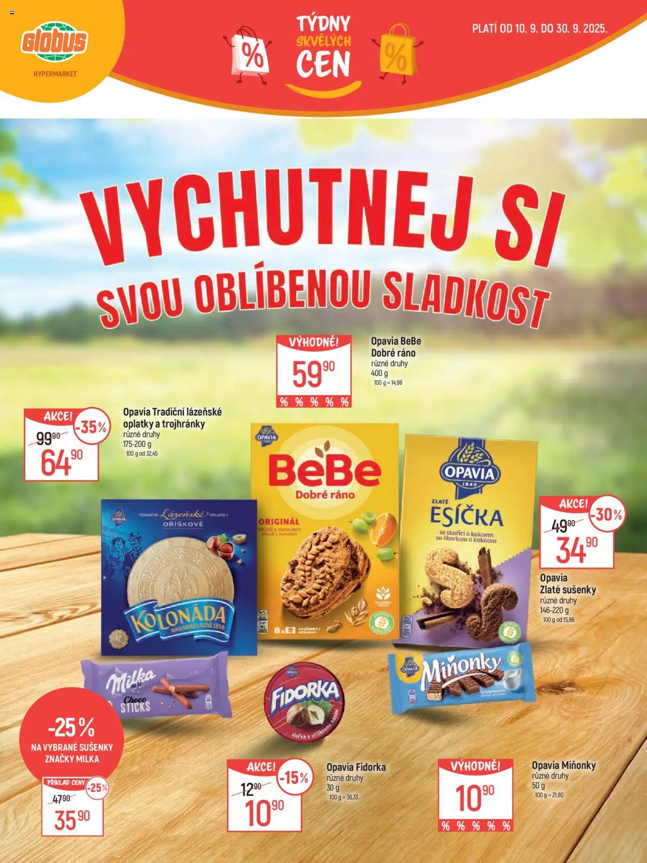 Globus leták - Pardubice od 10.09.2025 | Strana: 13 | Produkty: Esíčka, Oplatky, Sušenky, Fidorka