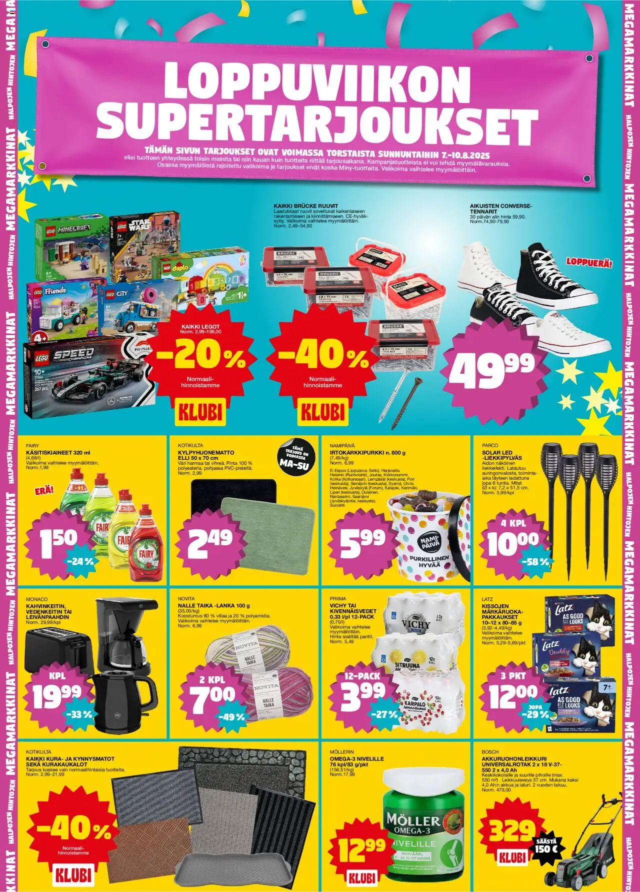  | Sivu: 12 | Tuotteet: Vedenkeitin, Leivänpaahdin, Voi, Legot