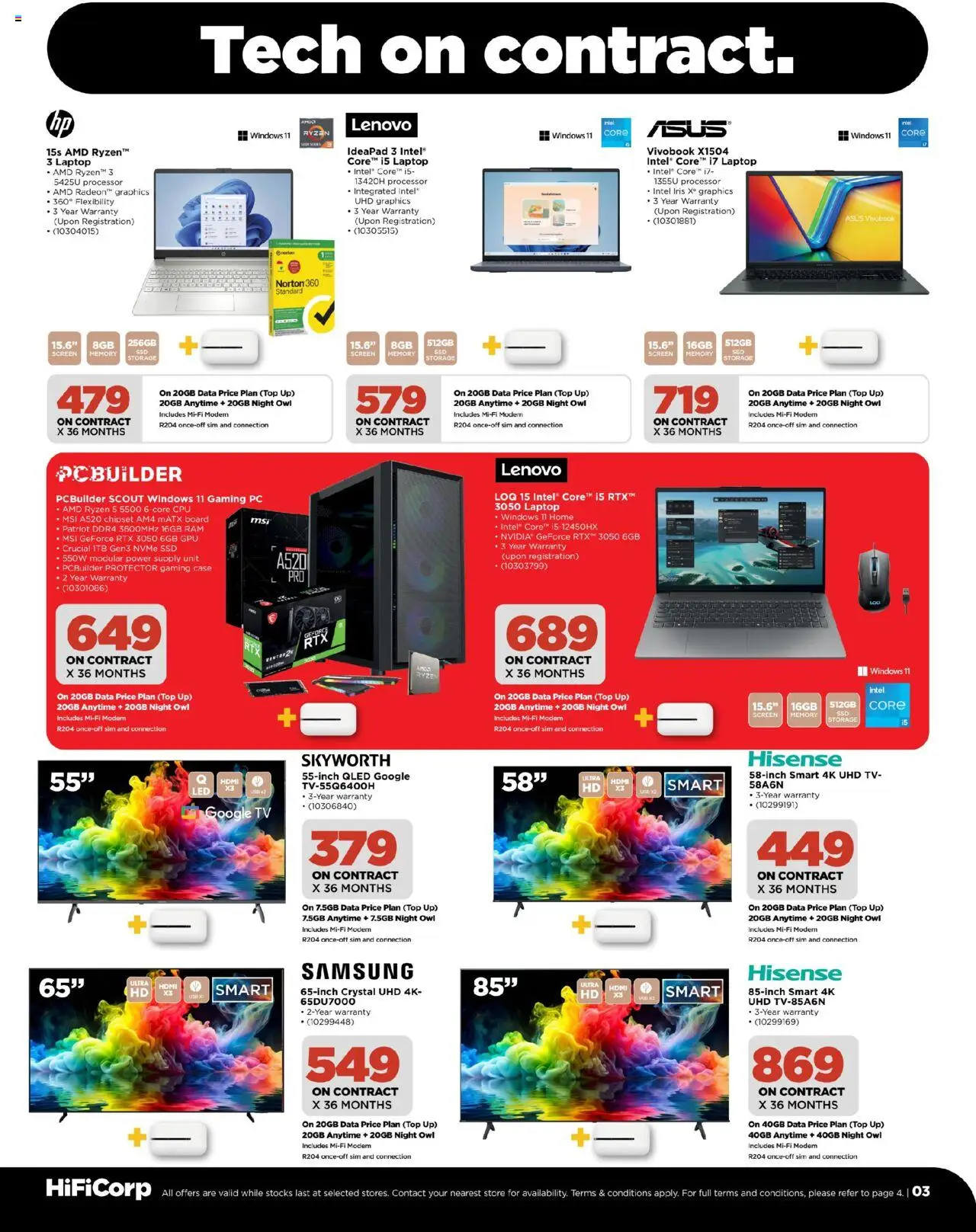 New HiFi Corp catalogue – valid from 07.10.2025 | Page: 3 | Products: Data, Case, Laptop, TV